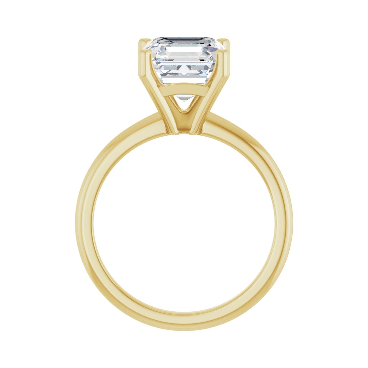 Asscher Engagement Ring | Metal Type=14K Yellow Gold | Center Stone Size=3 CT | Image 2