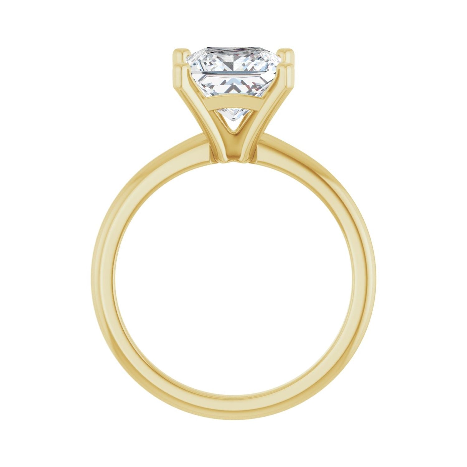 Square Engagement Ring | Metal Type=14K Yellow Gold | Center Stone Size=2 CT | Image 2