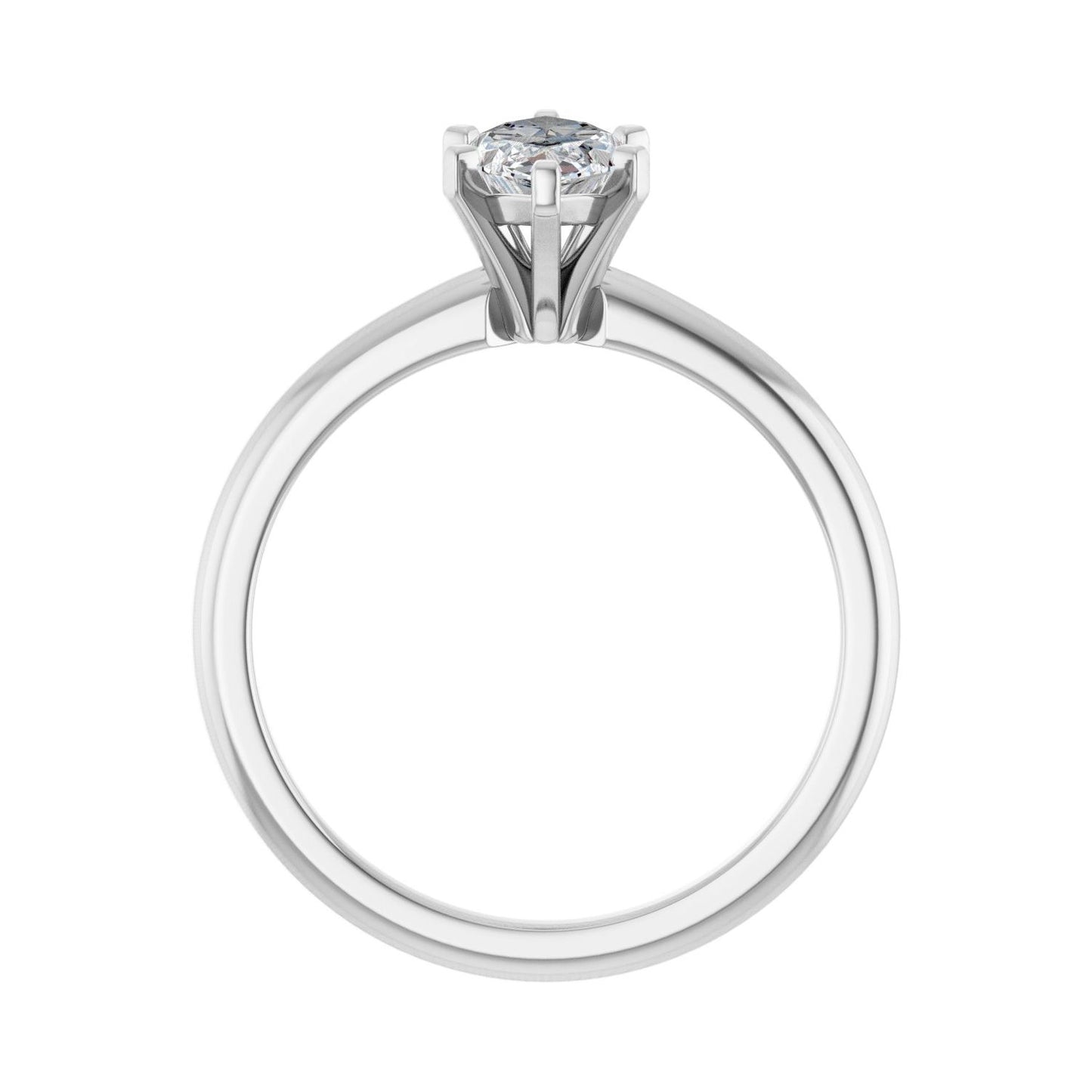 Marquise Engagement Ring | Metal Type=14K White Gold | Center Stone Size=1 CT | Image 2
