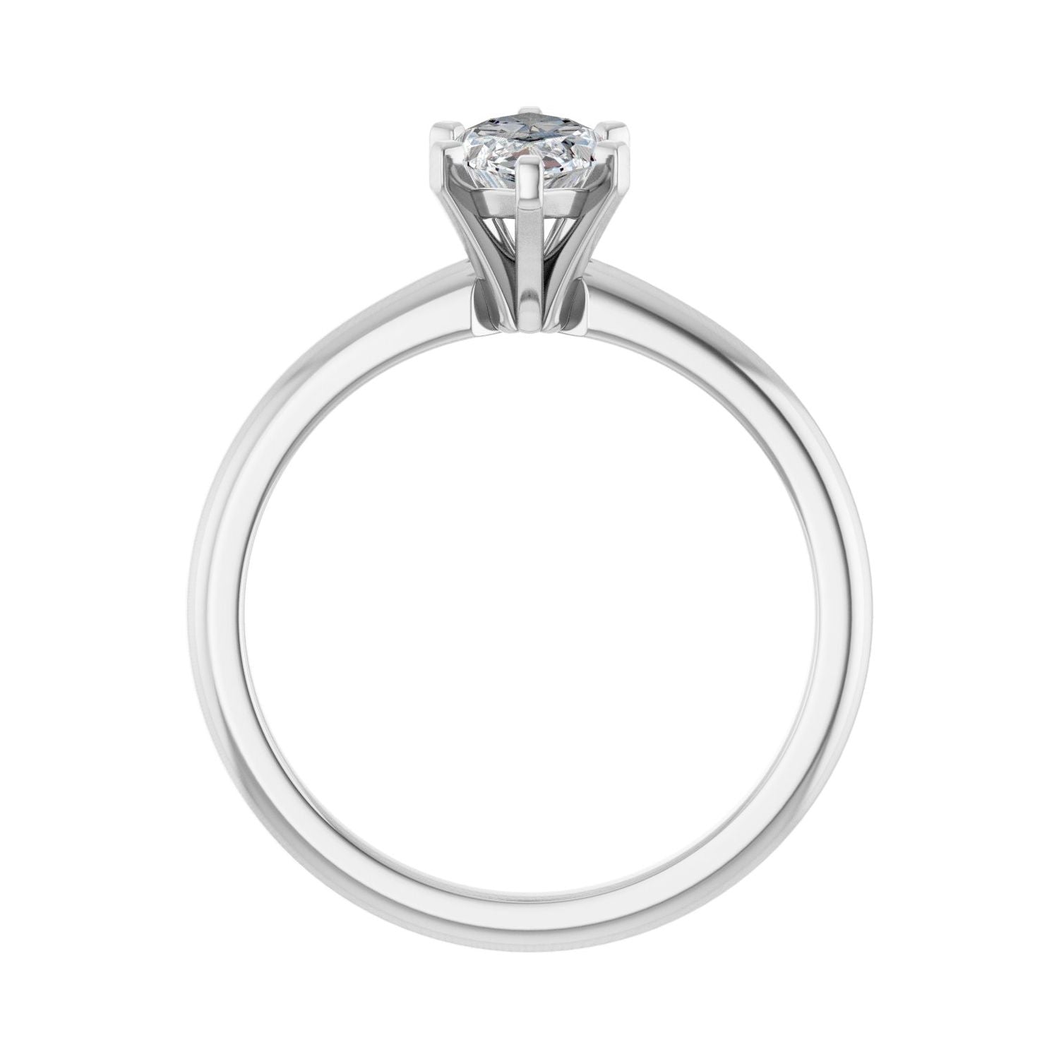 Marquise Engagement Ring | Metal Type=14K White Gold | Center Stone Size=1 CT | Image 2