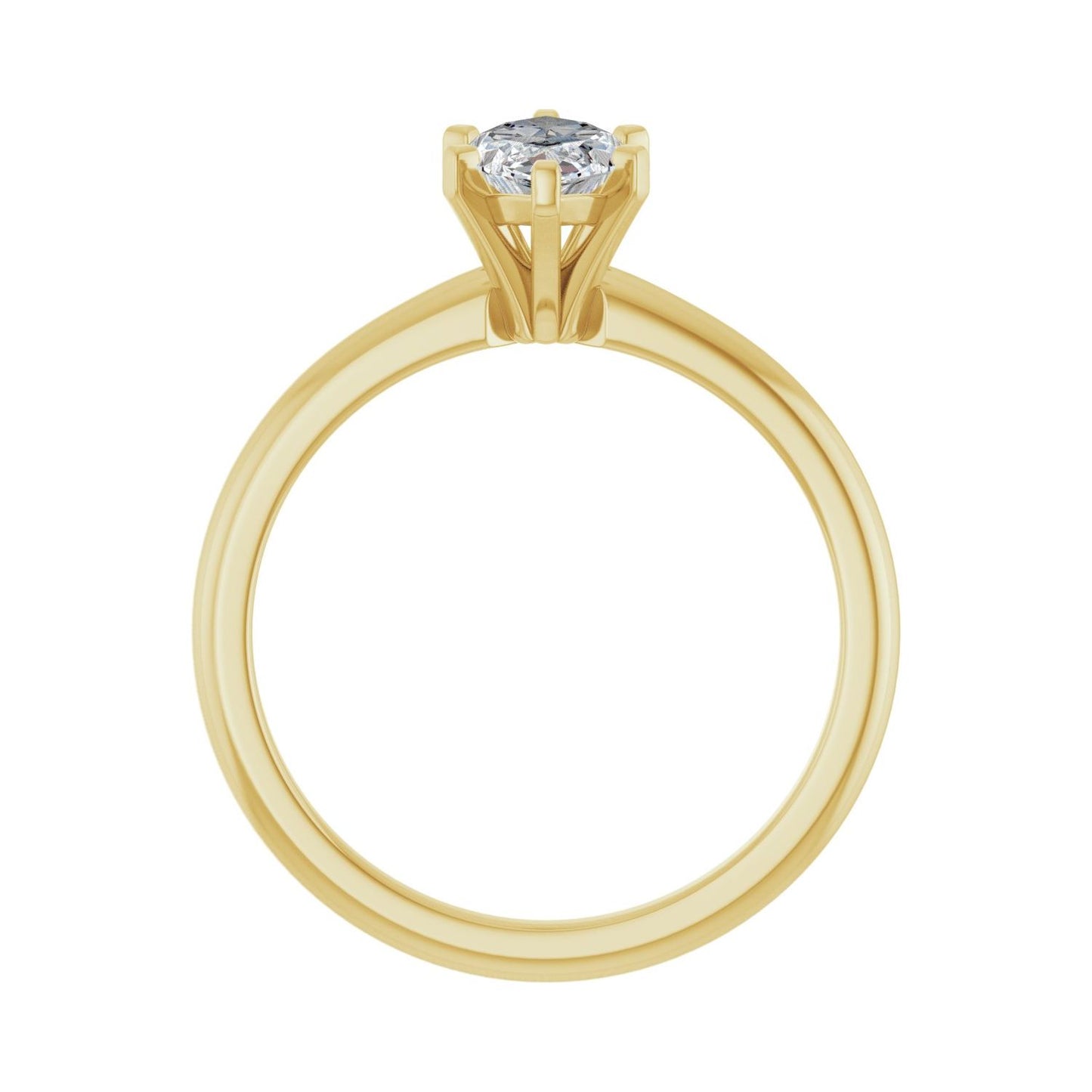 Marquise Engagement Ring | Metal Type=14K Yellow Gold | Center Stone Size=1 CT | Image 2
