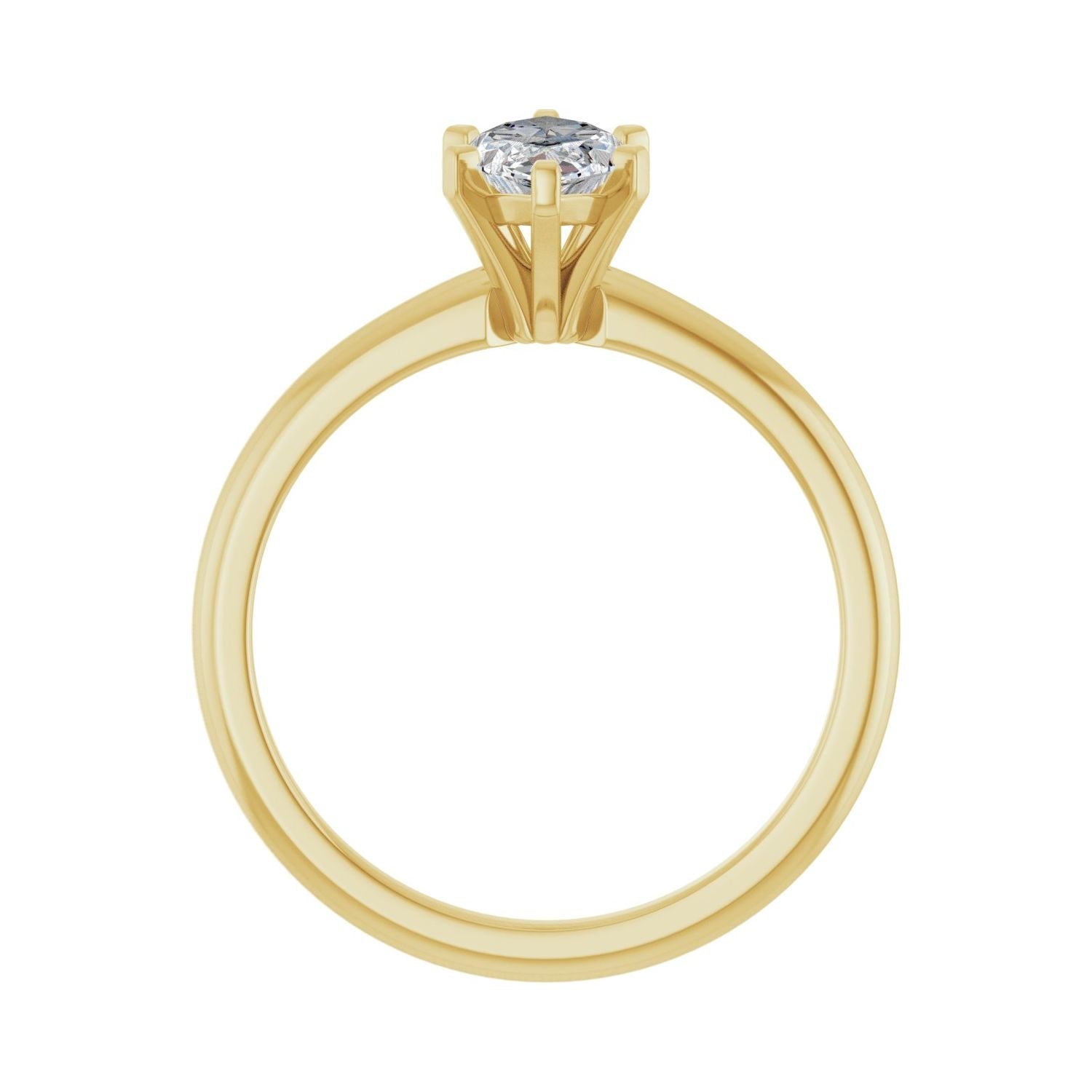 Marquise Engagement Ring | Metal Type=14K Yellow Gold | Center Stone Size=1 CT | Image 2