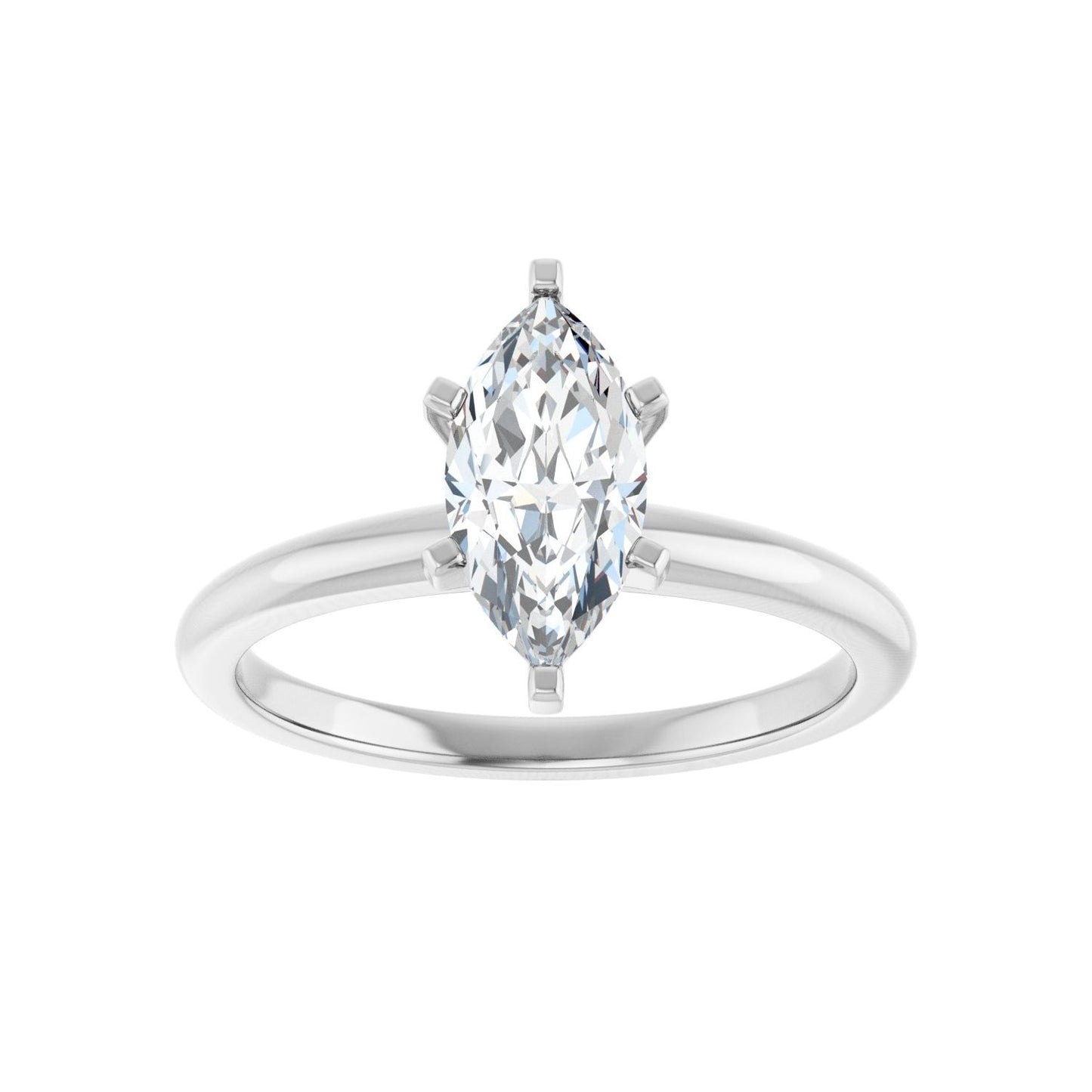 Marquise Engagement Ring | Metal Type=14K White Gold | Center Stone Size=1 CT | Image 3