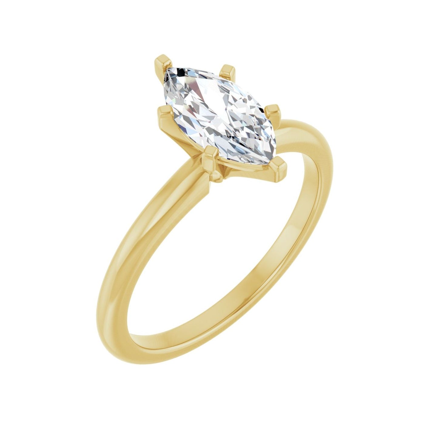 Marquise Engagement Ring | Metal Type=14K Yellow Gold | Center Stone Size=1 CT | Image 1