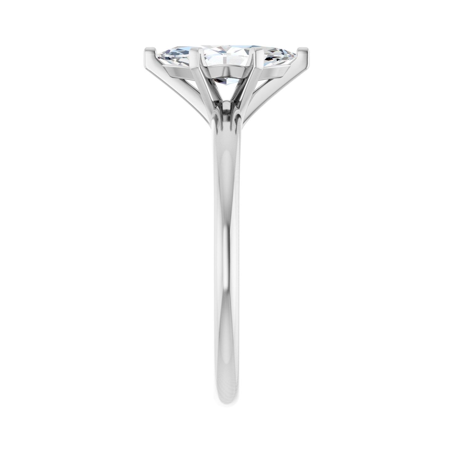 Marquise Engagement Ring | Metal Type=14K White Gold | Center Stone Size=1 CT | Image 4