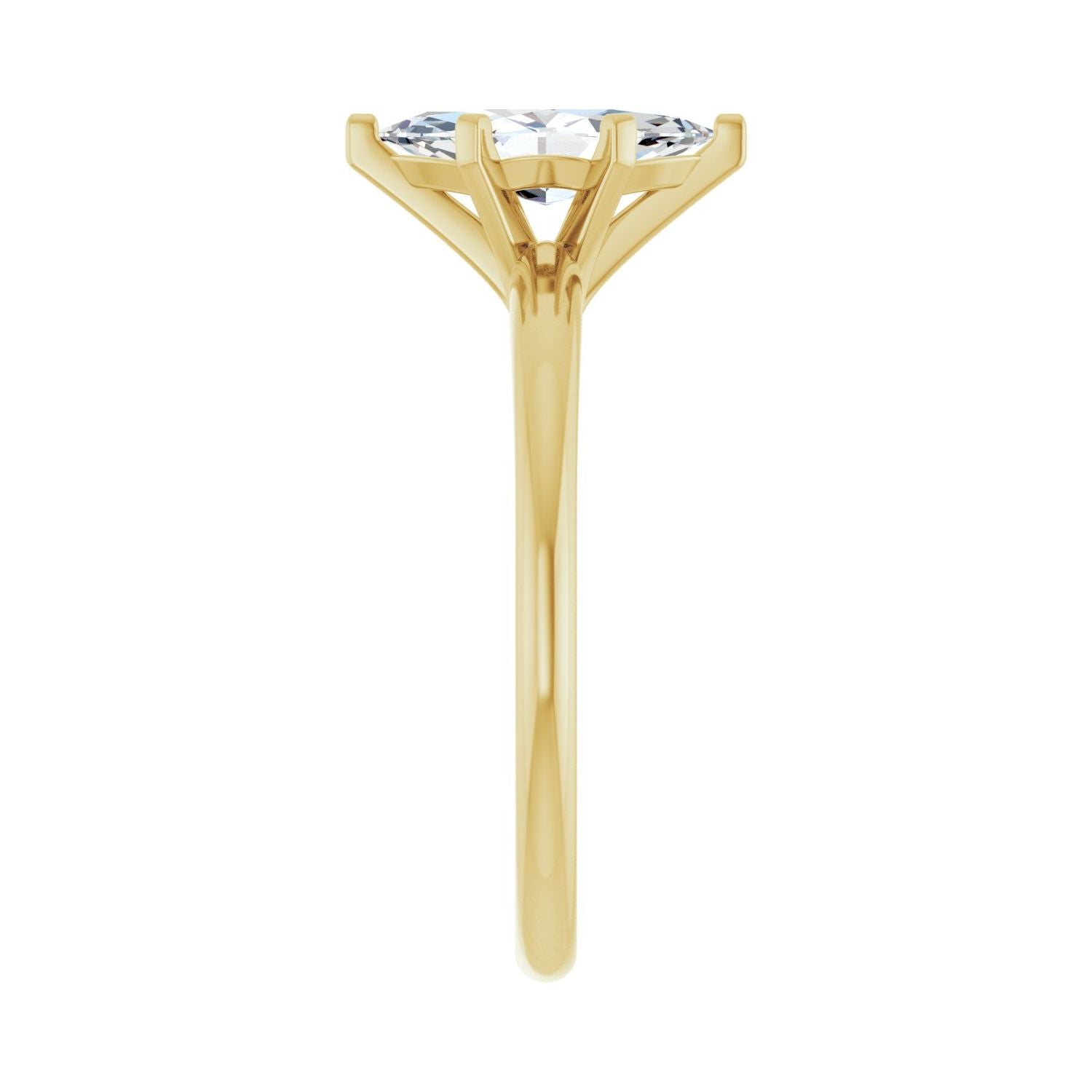Marquise Engagement Ring | Metal Type=14K Yellow Gold | Center Stone Size=1 CT | Image 4