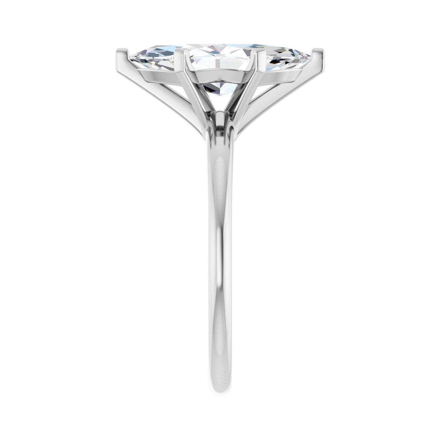 Marquise Engagement Ring | Metal Type=14K White Gold | Center Stone Size=2.5 CT | Image 4