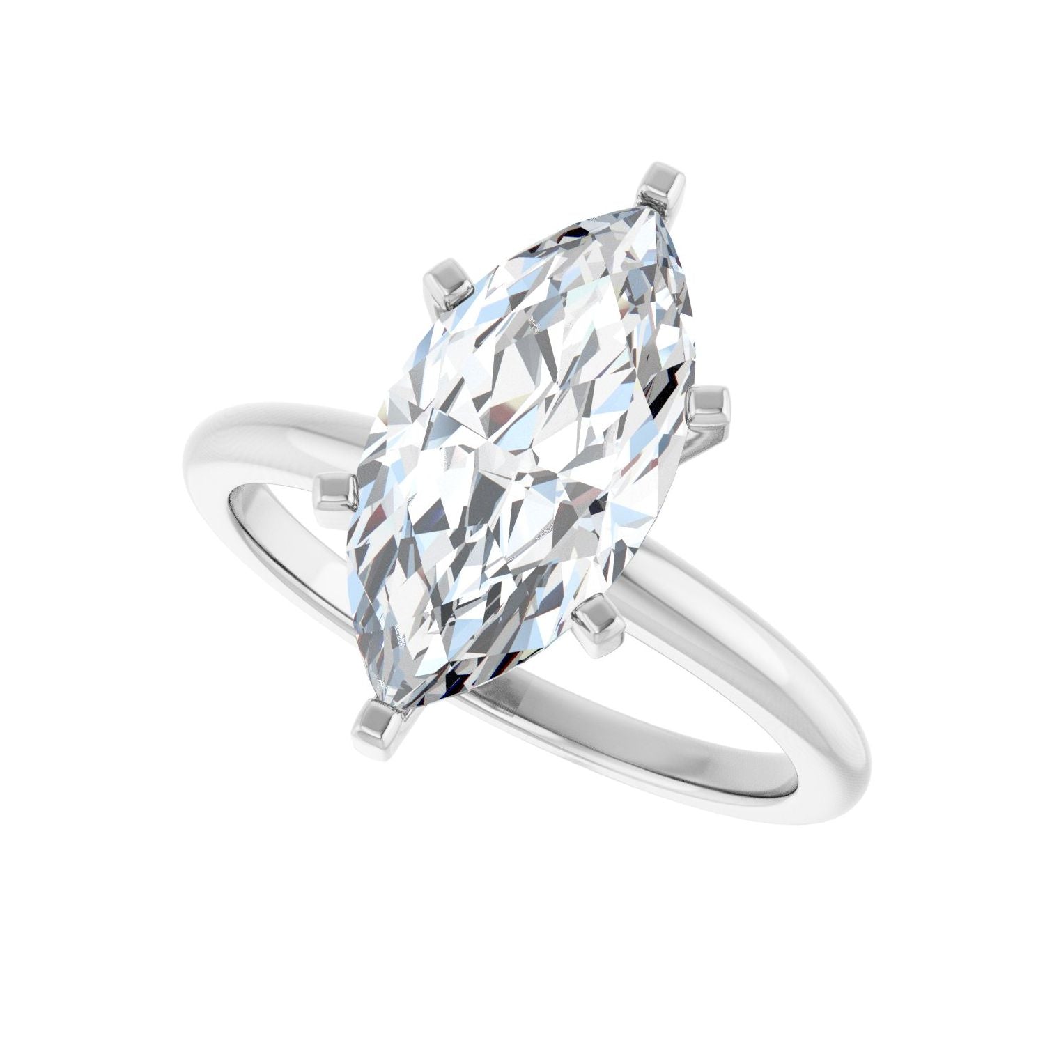 Marquise Engagement Ring | Metal Type=14K White Gold | Center Stone Size=2.5 CT | Image 5