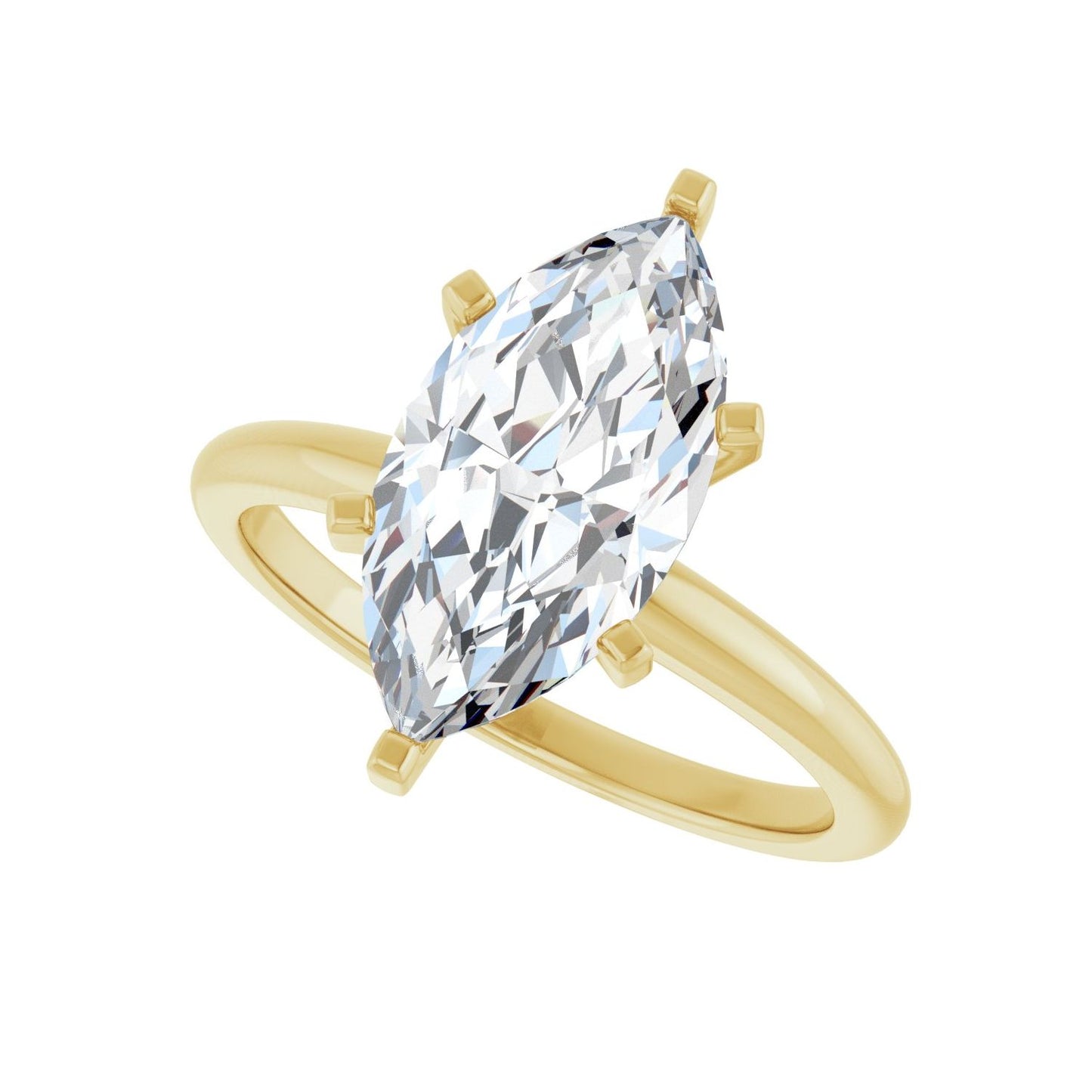 Marquise Engagement Ring | Metal Type=14K Yellow Gold | Center Stone Size=2.5 CT | Image 5