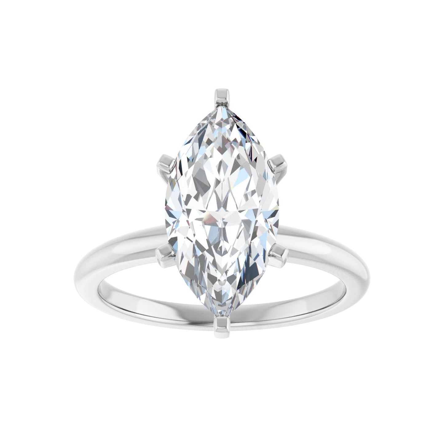 Marquise Engagement Ring | Metal Type=14K White Gold | Center Stone Size=2.5 CT | Image 3