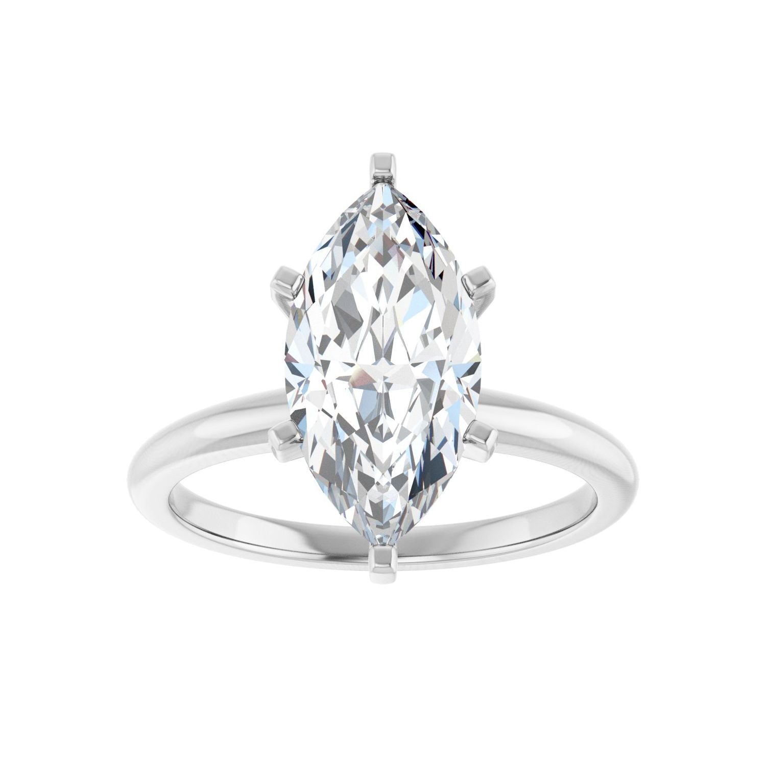 Marquise Engagement Ring | Metal Type=14K White Gold | Center Stone Size=2.5 CT | Image 3