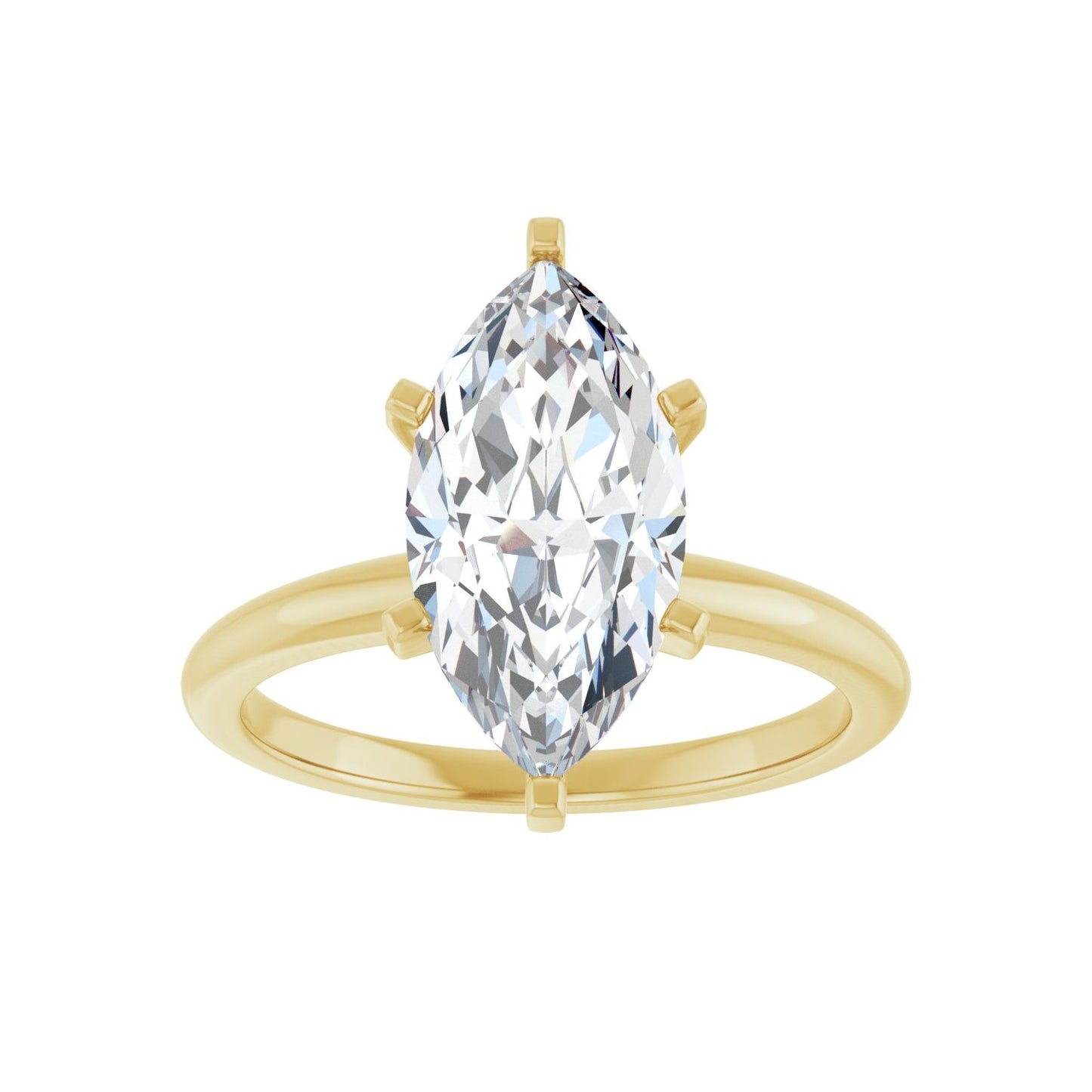 Marquise Engagement Ring | Metal Type=14K Yellow Gold | Center Stone Size=2.5 CT | Image 3