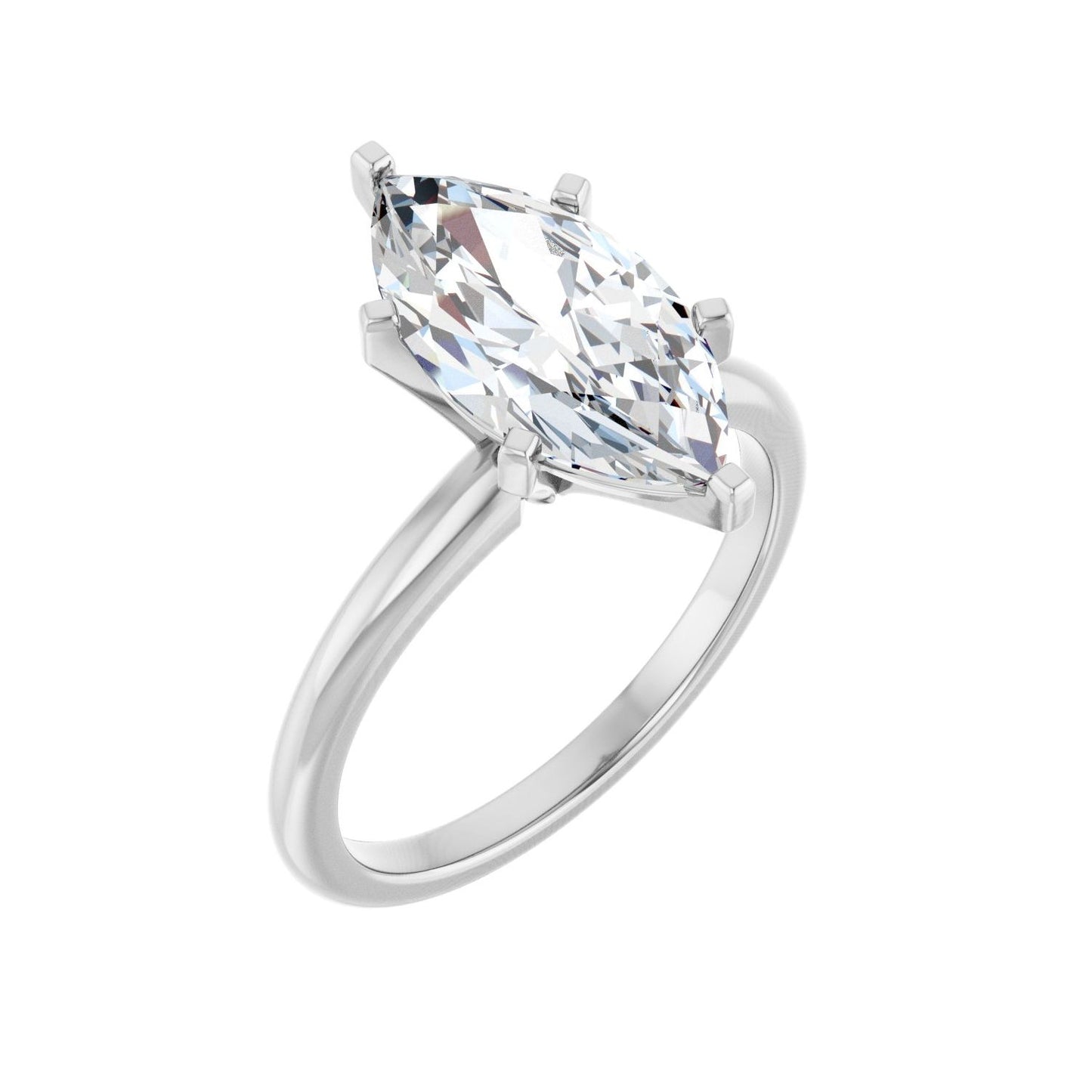 Marquise Engagement Ring | Metal Type=14K White Gold | Center Stone Size=2.5 CT | Image 1