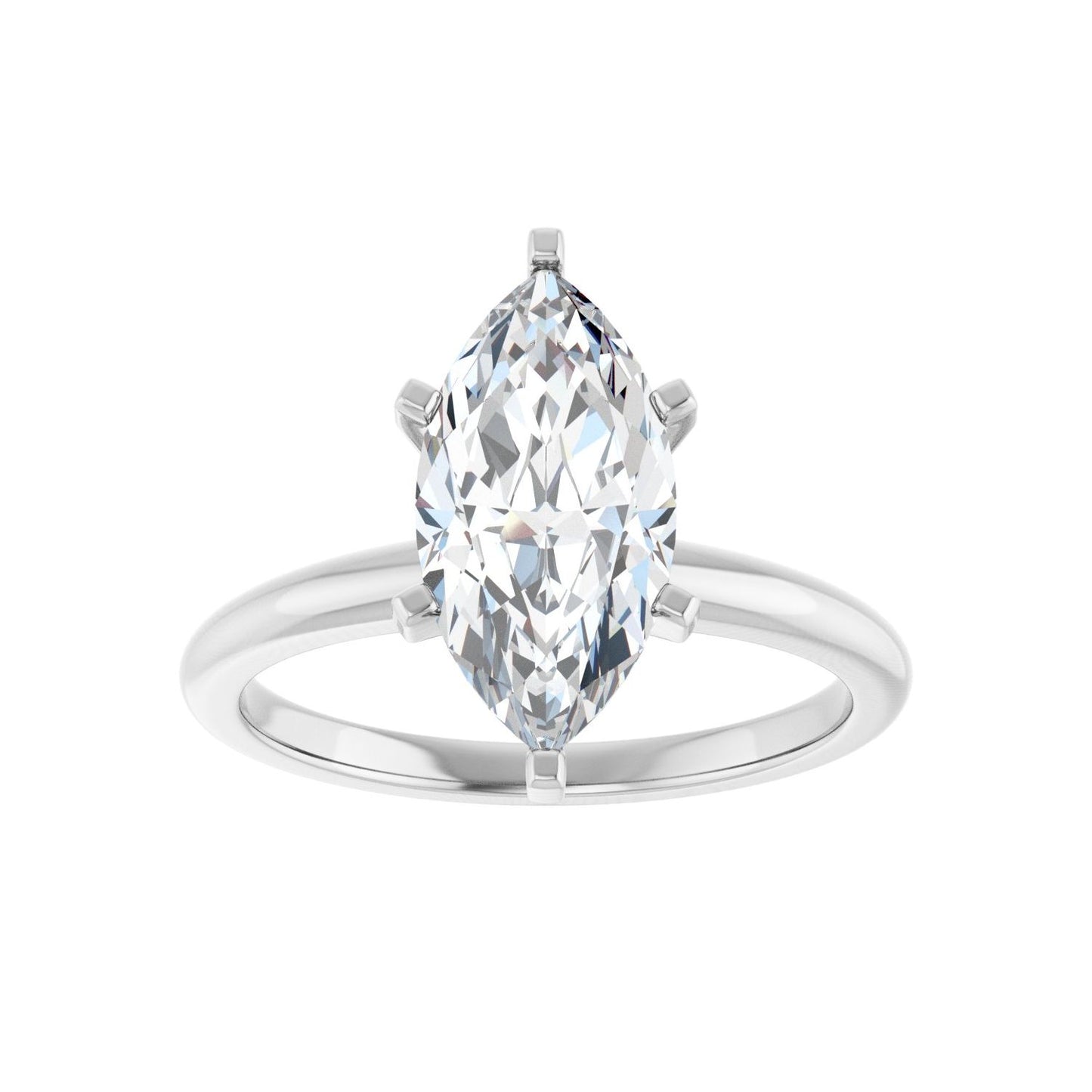 Marquise Engagement Ring | Metal Type=14K White Gold | Center Stone Size=2 CT | Image 3
