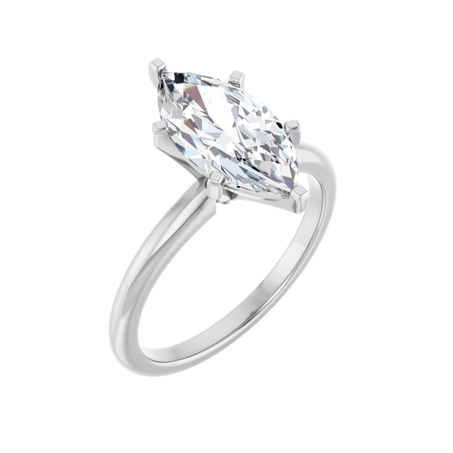 Marquise Engagement Ring | Metal Type=14K White Gold | Center Stone Size=2 CT | Image 1