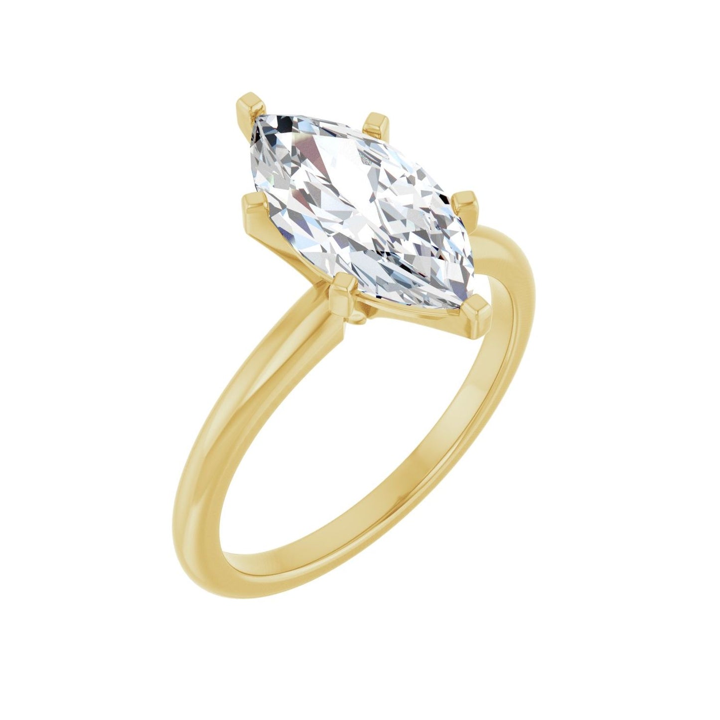 Marquise Engagement Ring | Metal Type=14K Yellow Gold | Center Stone Size=2 CT | Image 1