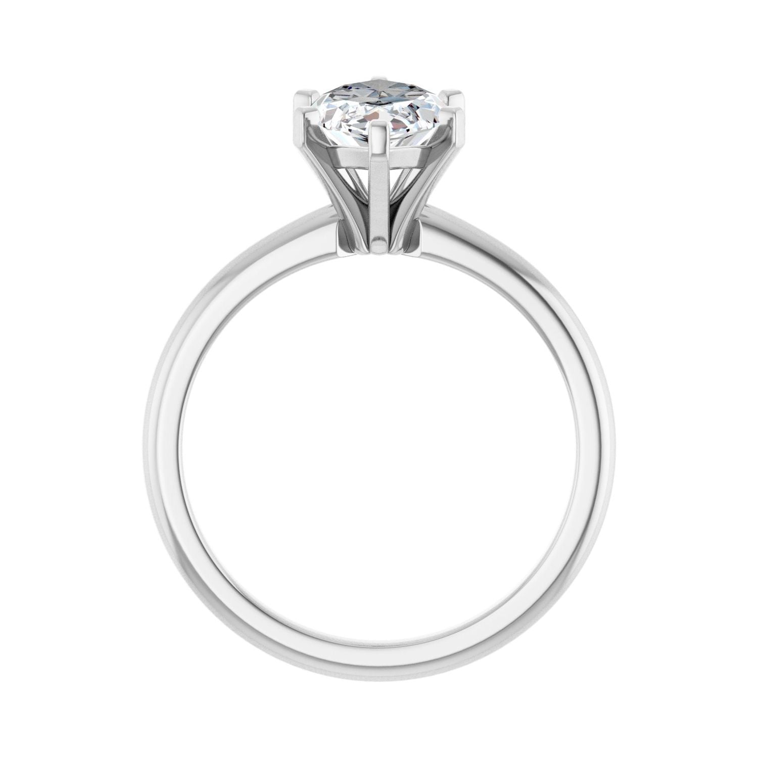 Marquise Engagement Ring | Metal Type=14K White Gold | Center Stone Size=2 CT | Image 2