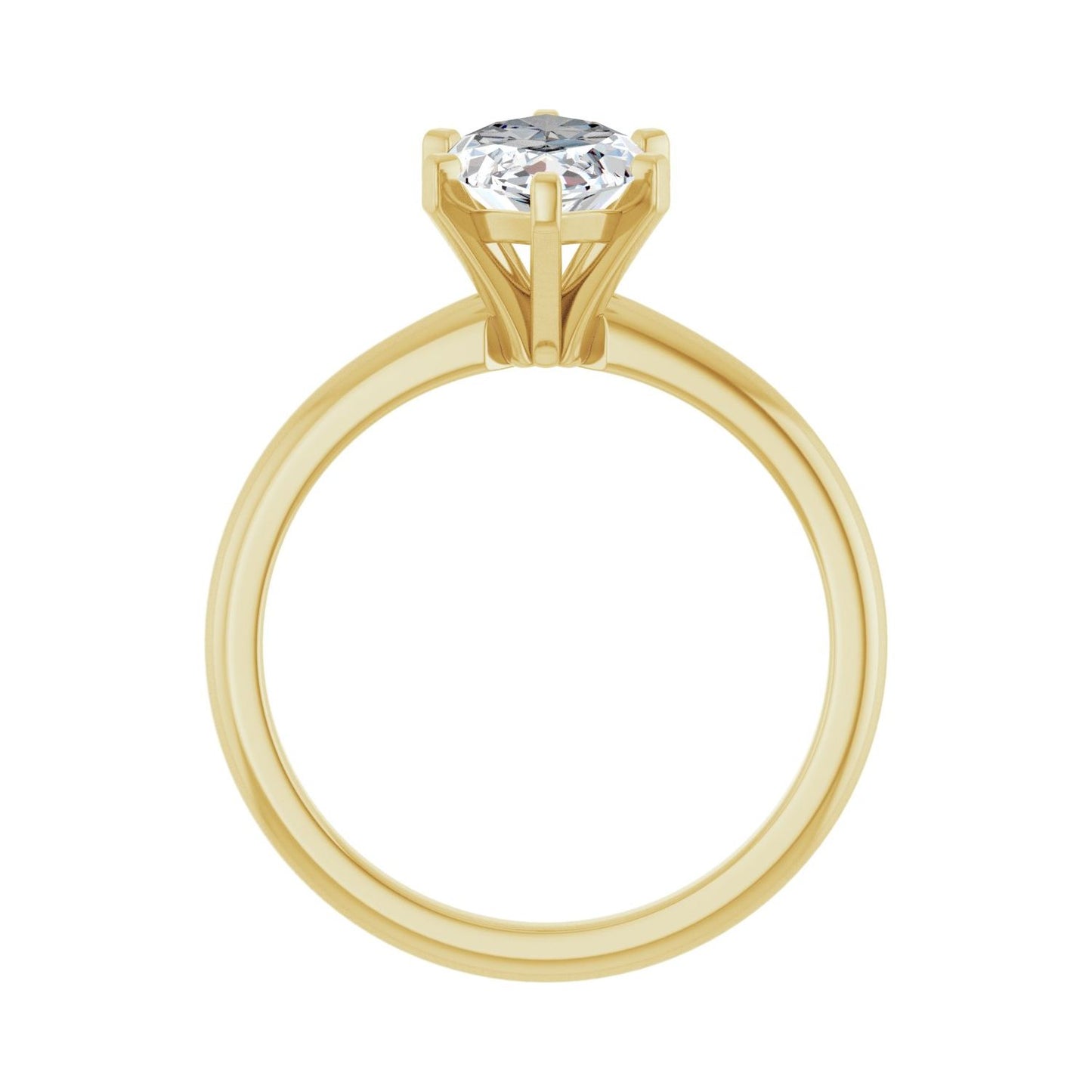 Marquise Engagement Ring | Metal Type=14K Yellow Gold | Center Stone Size=2 CT | Image 2