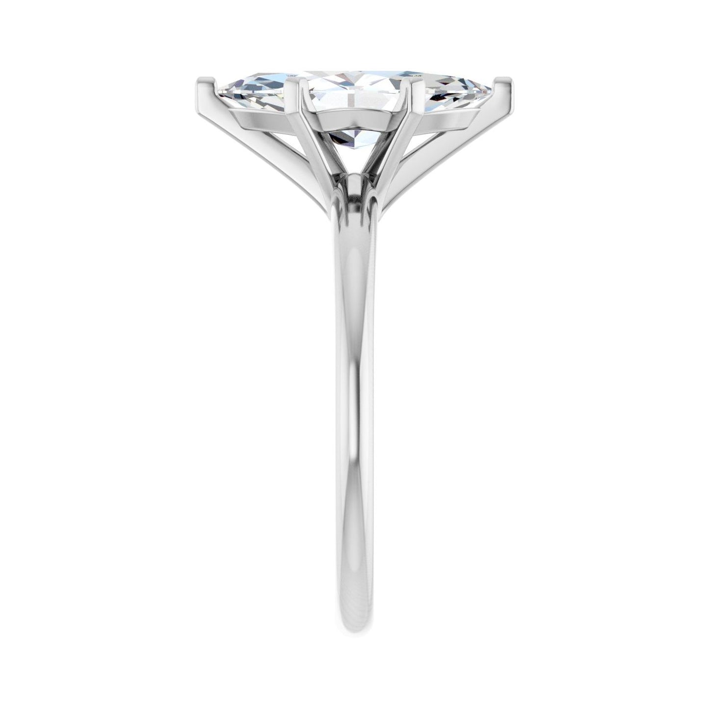 Marquise Engagement Ring | Metal Type=14K White Gold | Center Stone Size=2 CT | Image 4