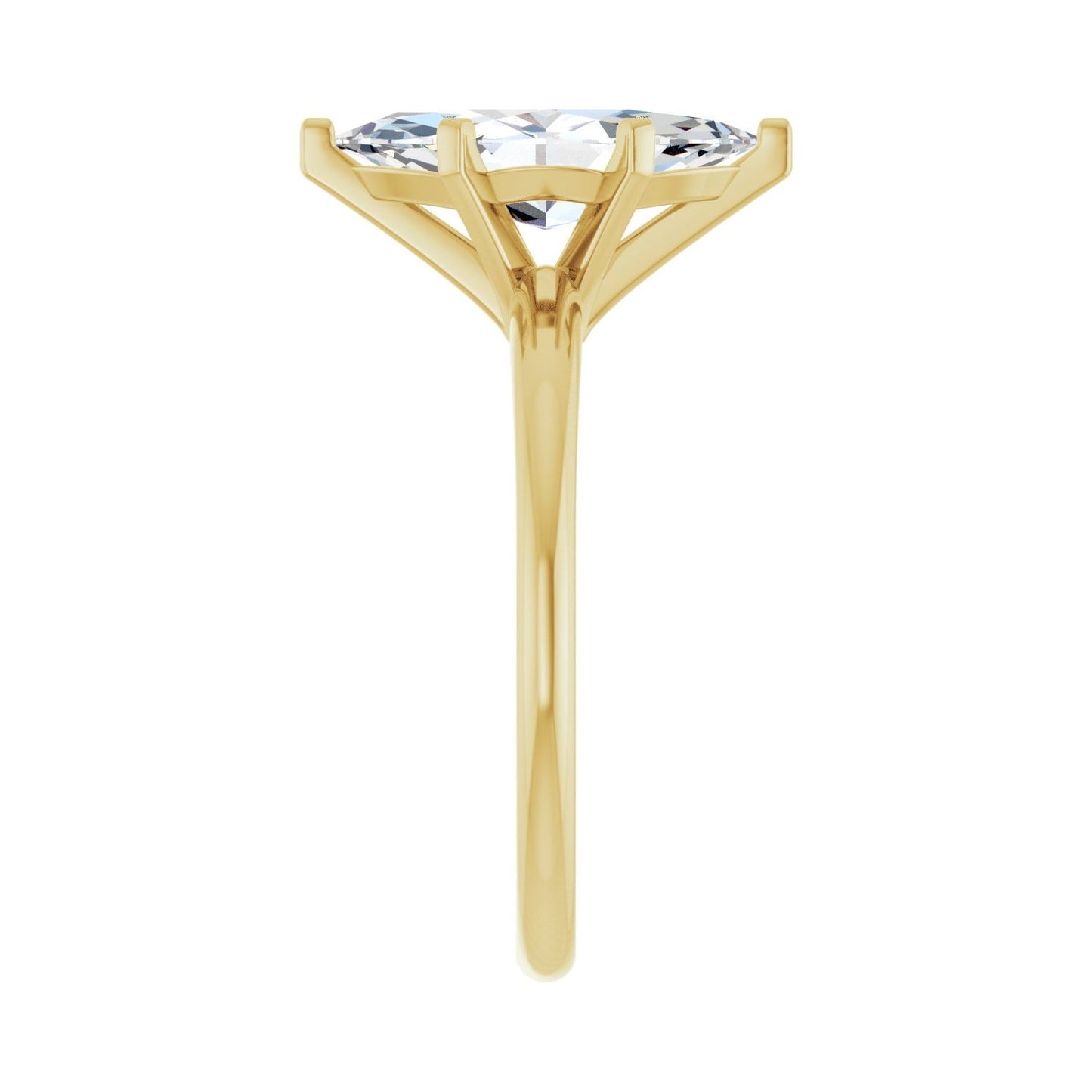 Marquise Engagement Ring | Metal Type=14K Yellow Gold | Center Stone Size=2 CT | Image 4