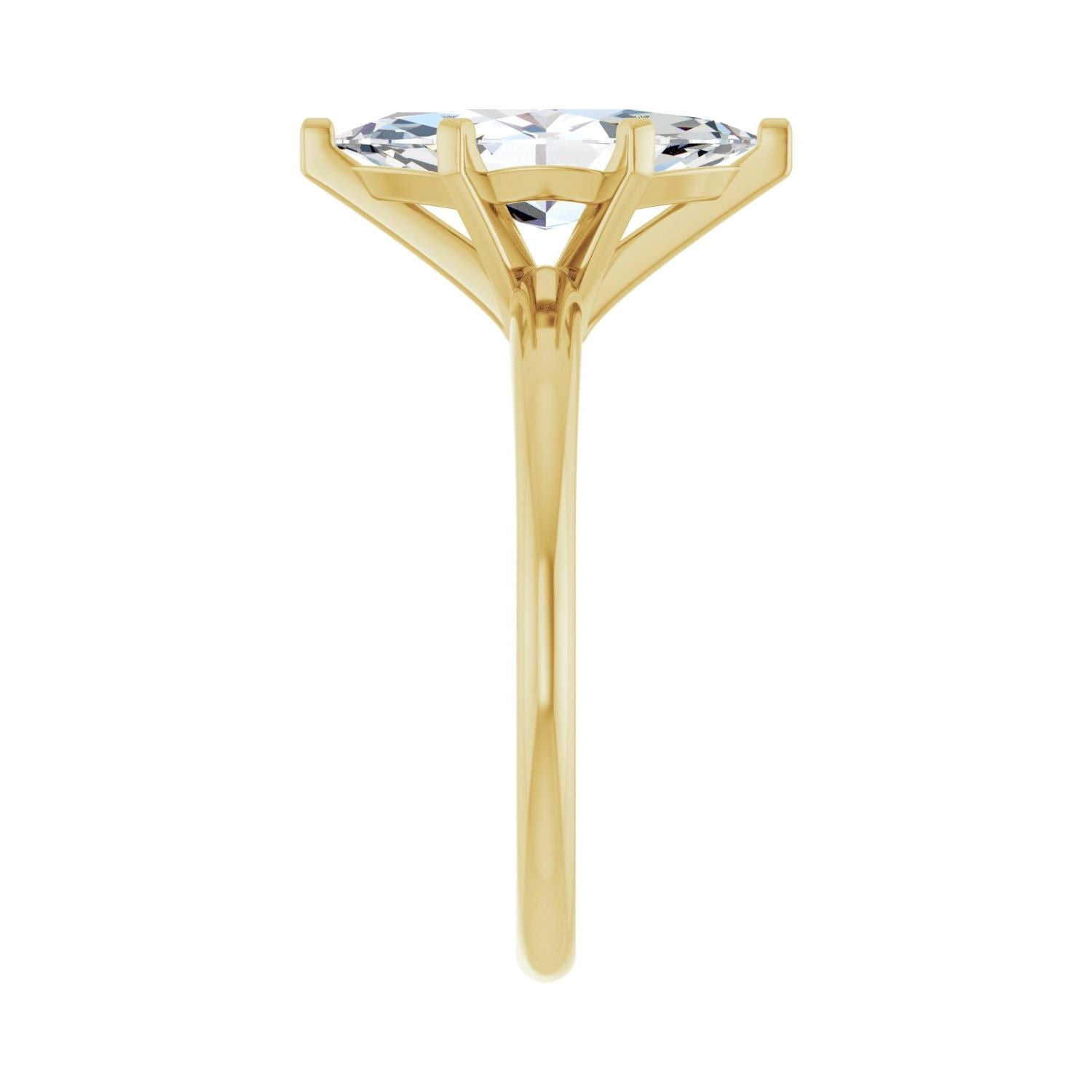 Marquise Engagement Ring | Metal Type=14K Yellow Gold | Center Stone Size=2 CT | Image 4