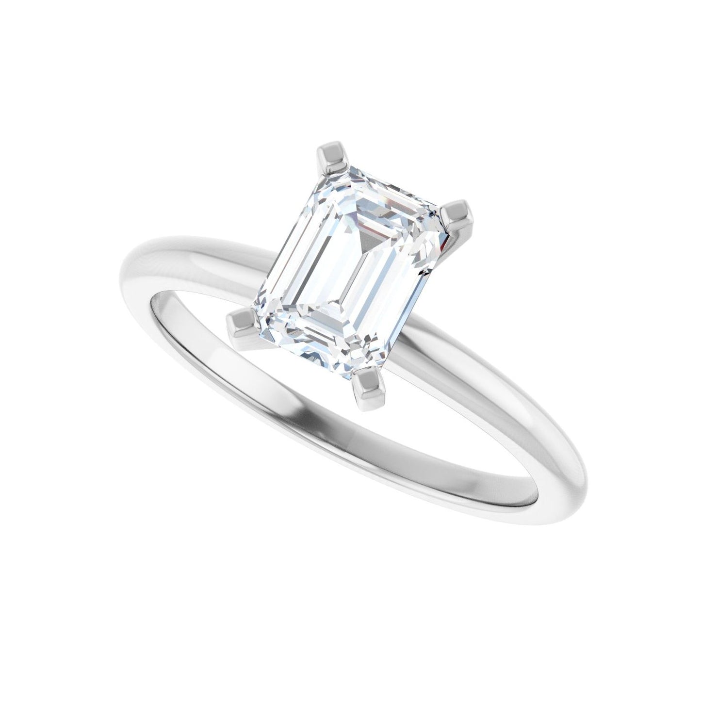 Emerald Engagement Ring | Metal Type=14K White Gold | Center Stone Size=1.5 CT | Image 5