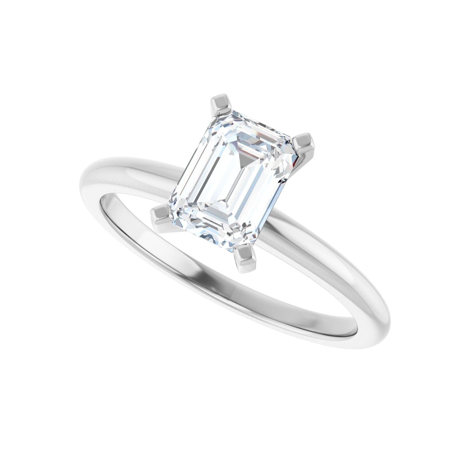 Emerald Engagement Ring | Metal Type=14K White Gold | Center Stone Size=1.5 CT | Image 5