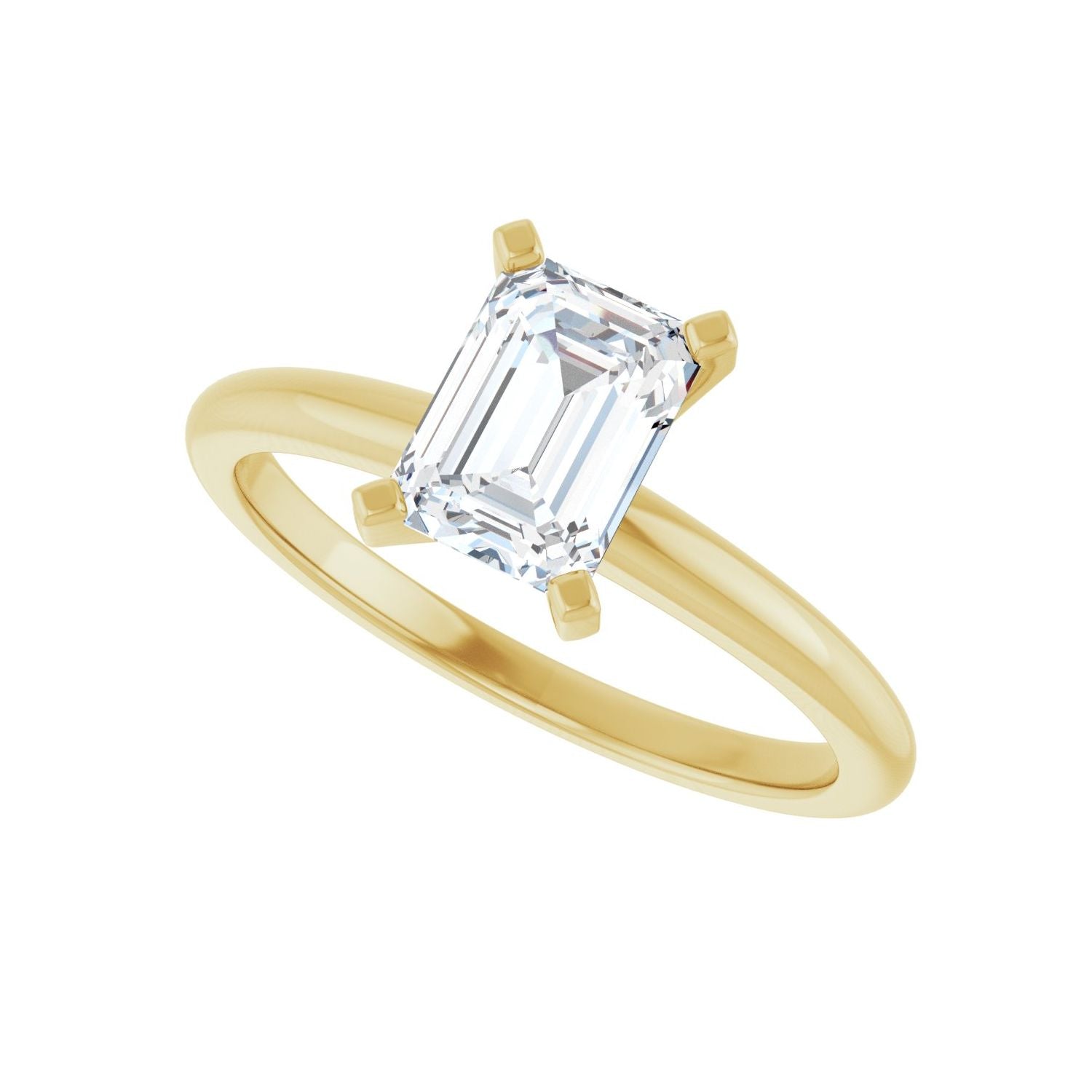 Emerald Engagement Ring | Metal Type=14K Yellow Gold | Center Stone Size=1.5 CT | Image 5