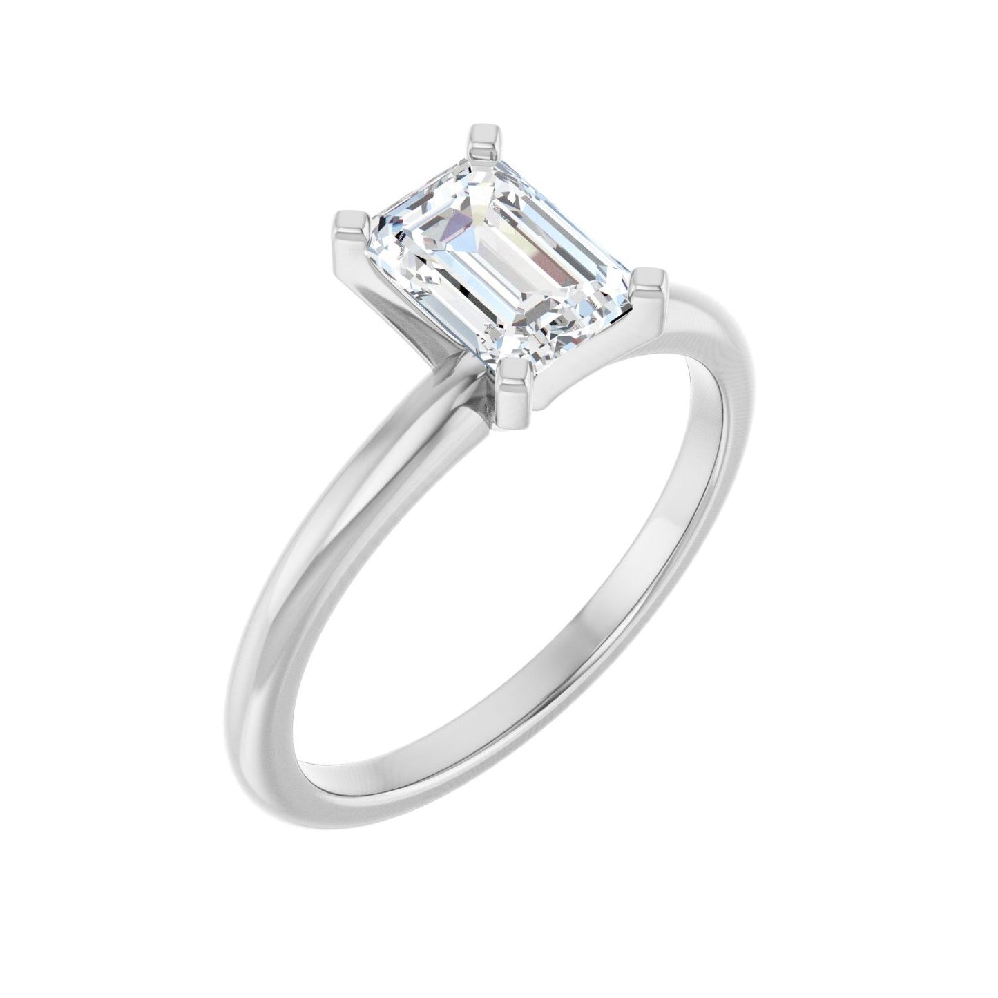 Emerald Engagement Ring | Metal Type=14K White Gold | Center Stone Size=1.5 CT | Image 1