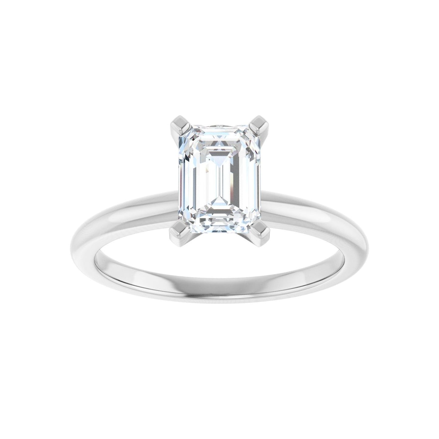 Emerald Engagement Ring | Metal Type=14K White Gold | Center Stone Size=1.5 CT | Image 3