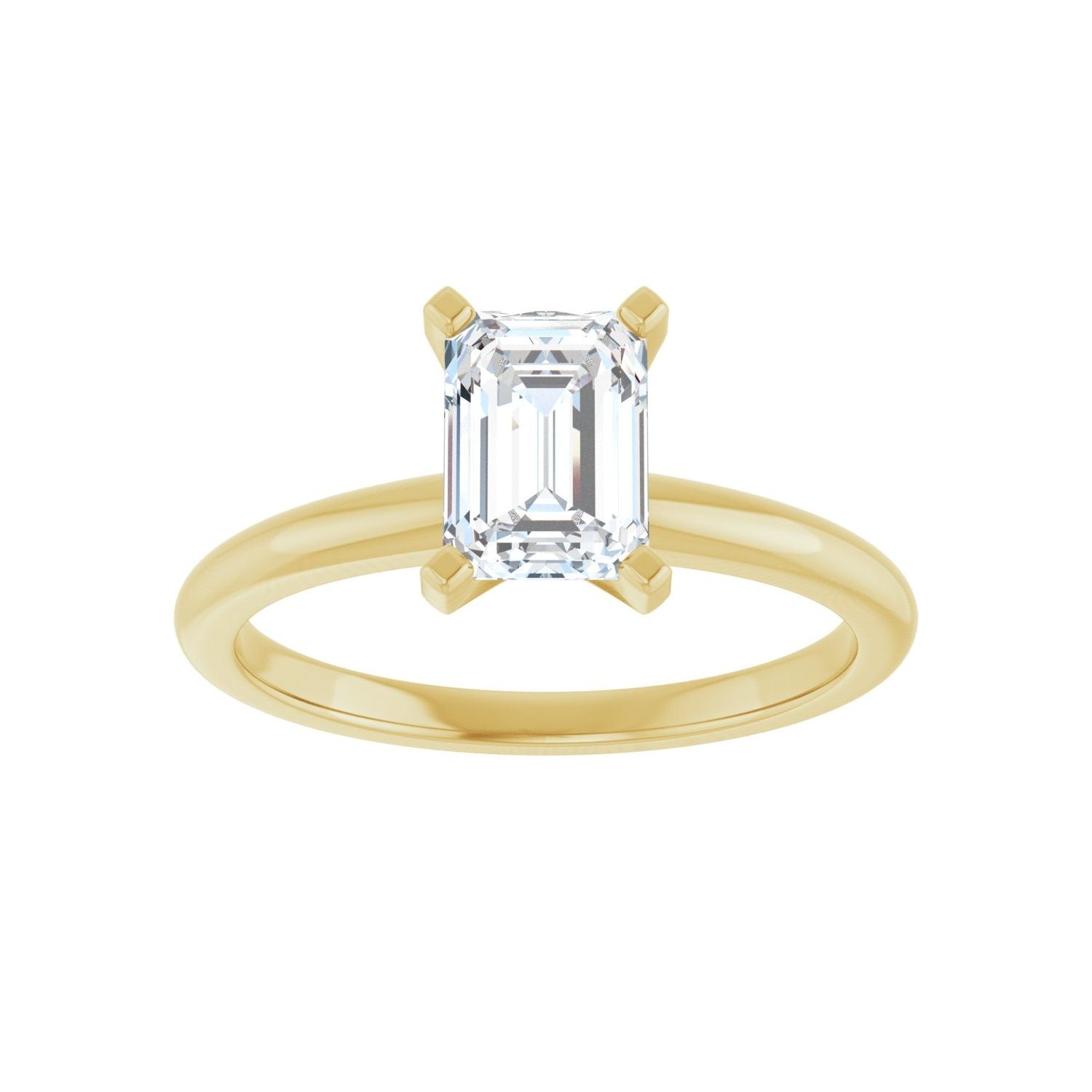 Emerald Engagement Ring | Metal Type=14K Yellow Gold | Center Stone Size=1.5 CT | Image 3