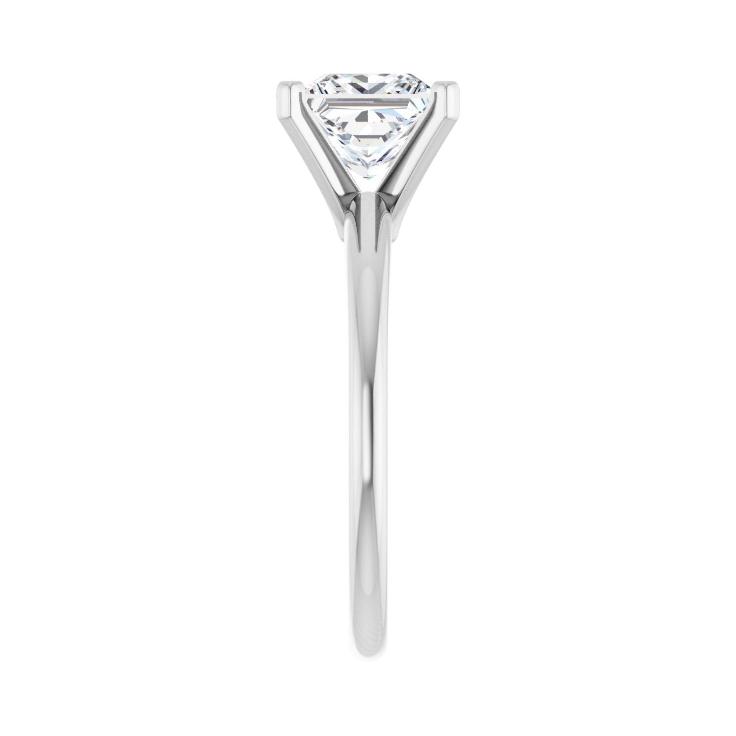 Square Engagement Ring | Metal Type=14K White Gold | Center Stone Size=1.5 CT | Image 4