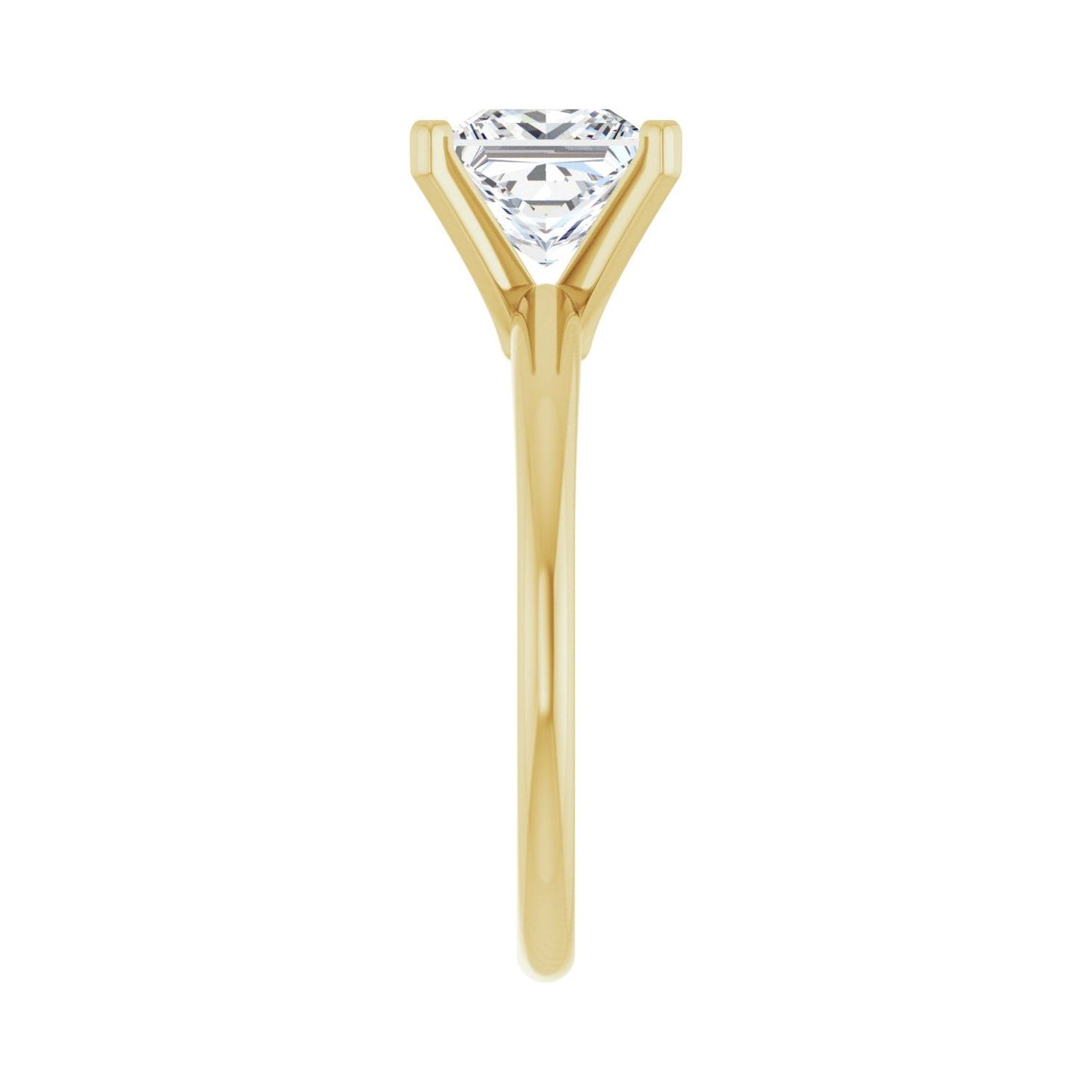Square Engagement Ring | Metal Type=14K Yellow Gold | Center Stone Size=1.5 CT | Image 4