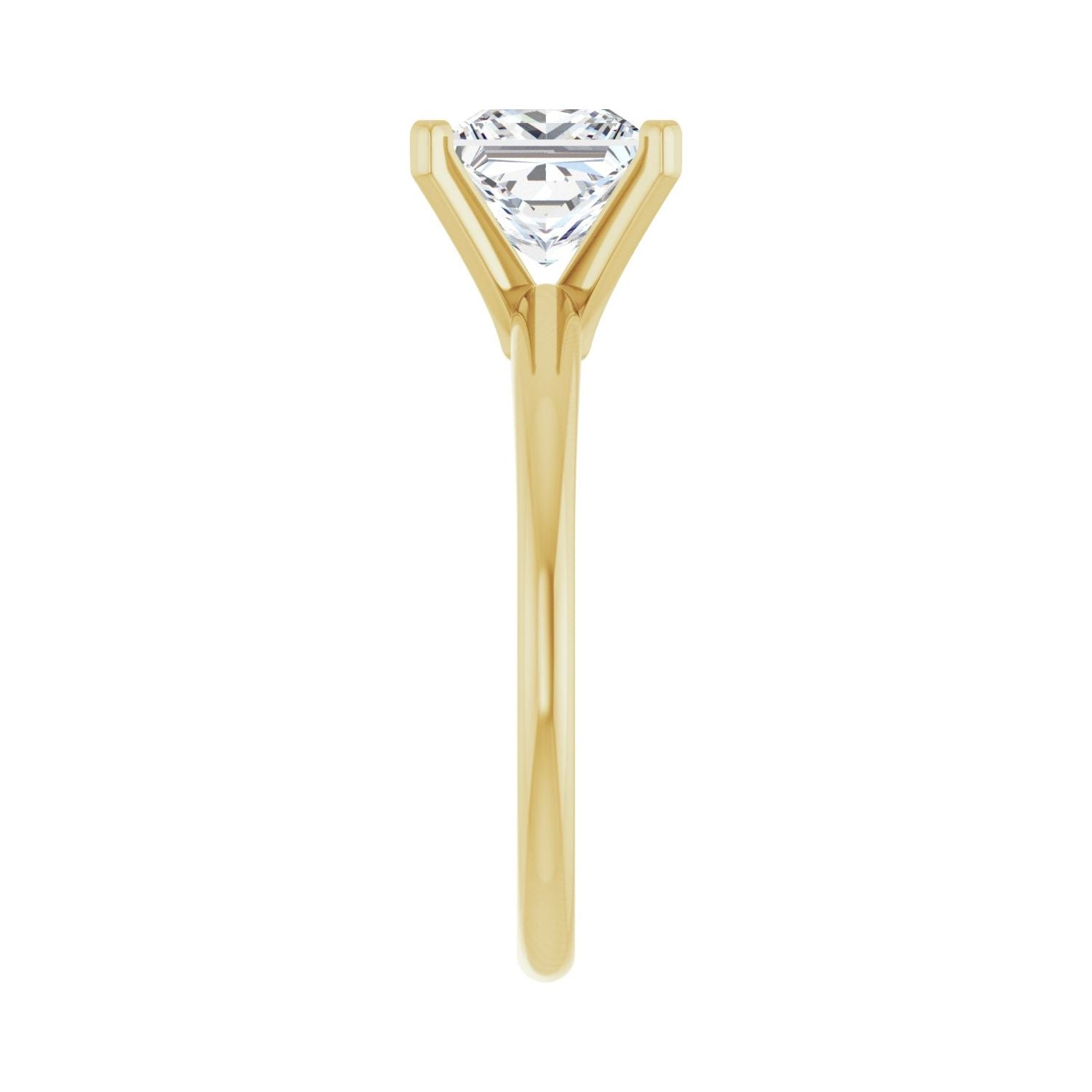 Square Engagement Ring | Metal Type=14K Yellow Gold | Center Stone Size=1.5 CT | Image 4