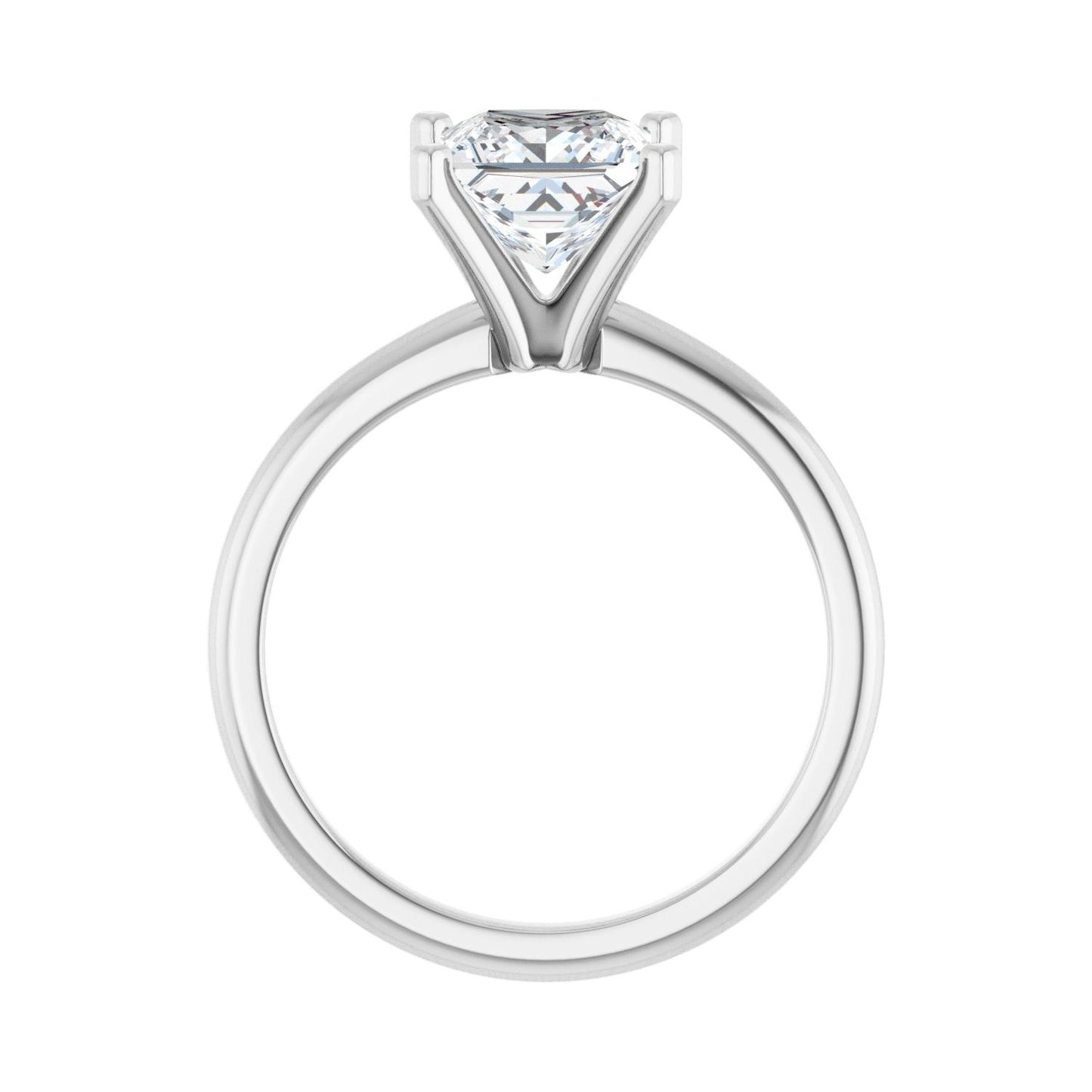 Square Engagement Ring | Metal Type=14K White Gold | Center Stone Size=1.5 CT | Image 2