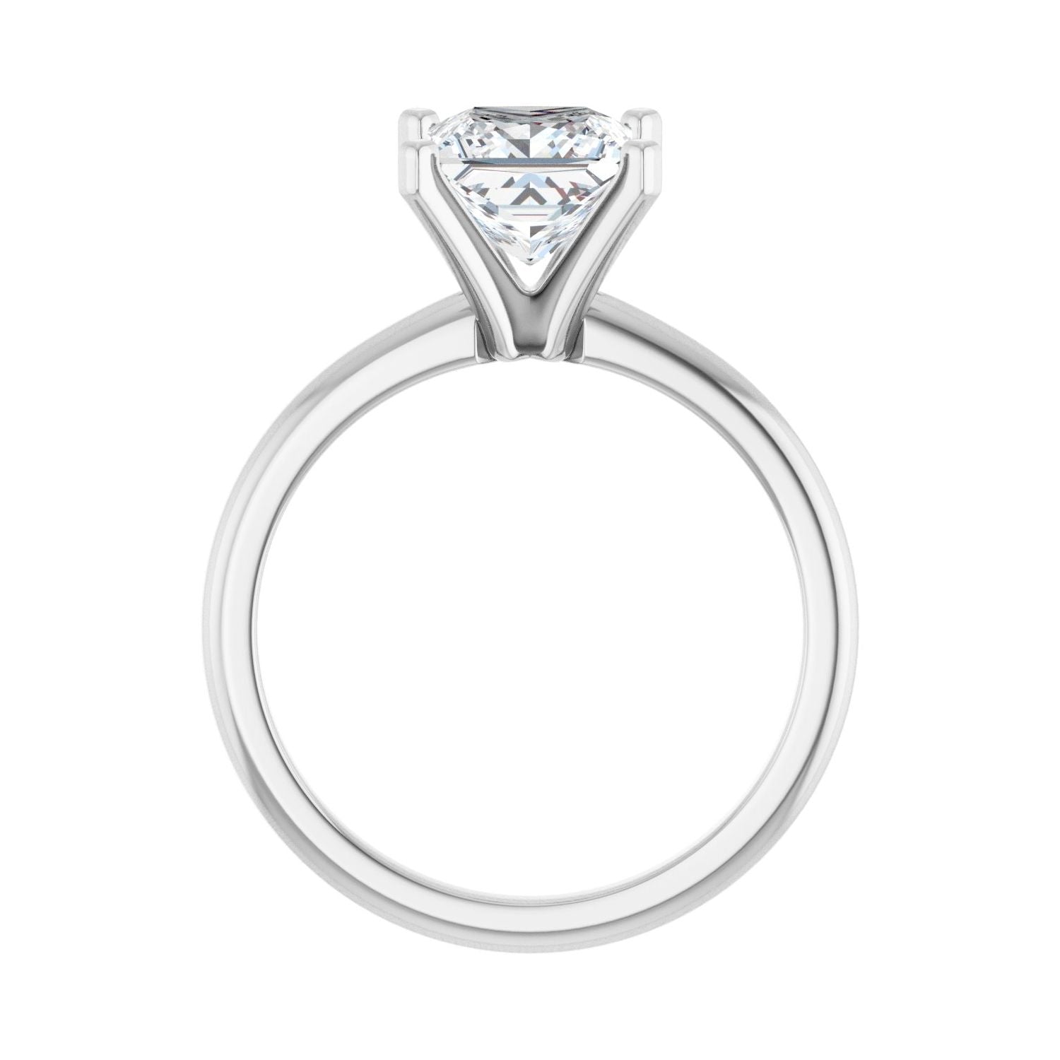Square Engagement Ring | Metal Type=14K White Gold | Center Stone Size=1.5 CT | Image 2