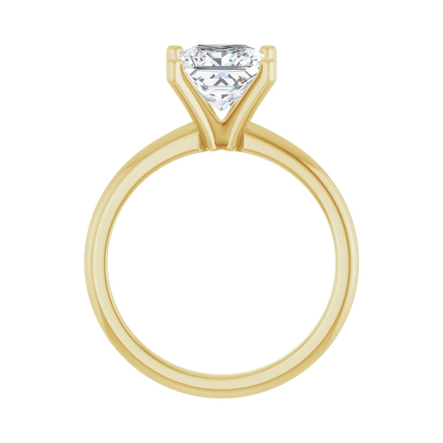 Square Engagement Ring | Metal Type=14K Yellow Gold | Center Stone Size=1.5 CT | Image 2