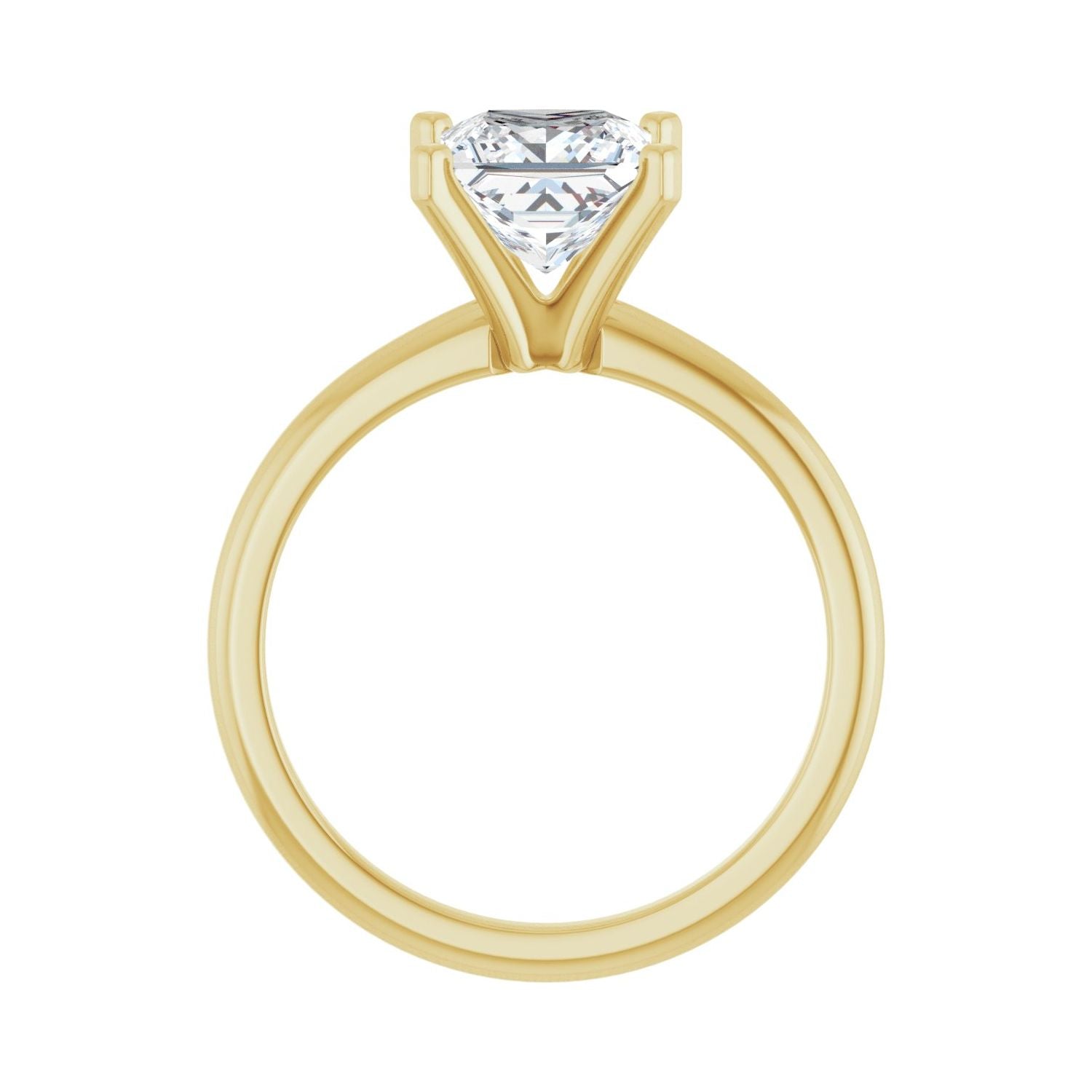 Square Engagement Ring | Metal Type=14K Yellow Gold | Center Stone Size=1.5 CT | Image 2