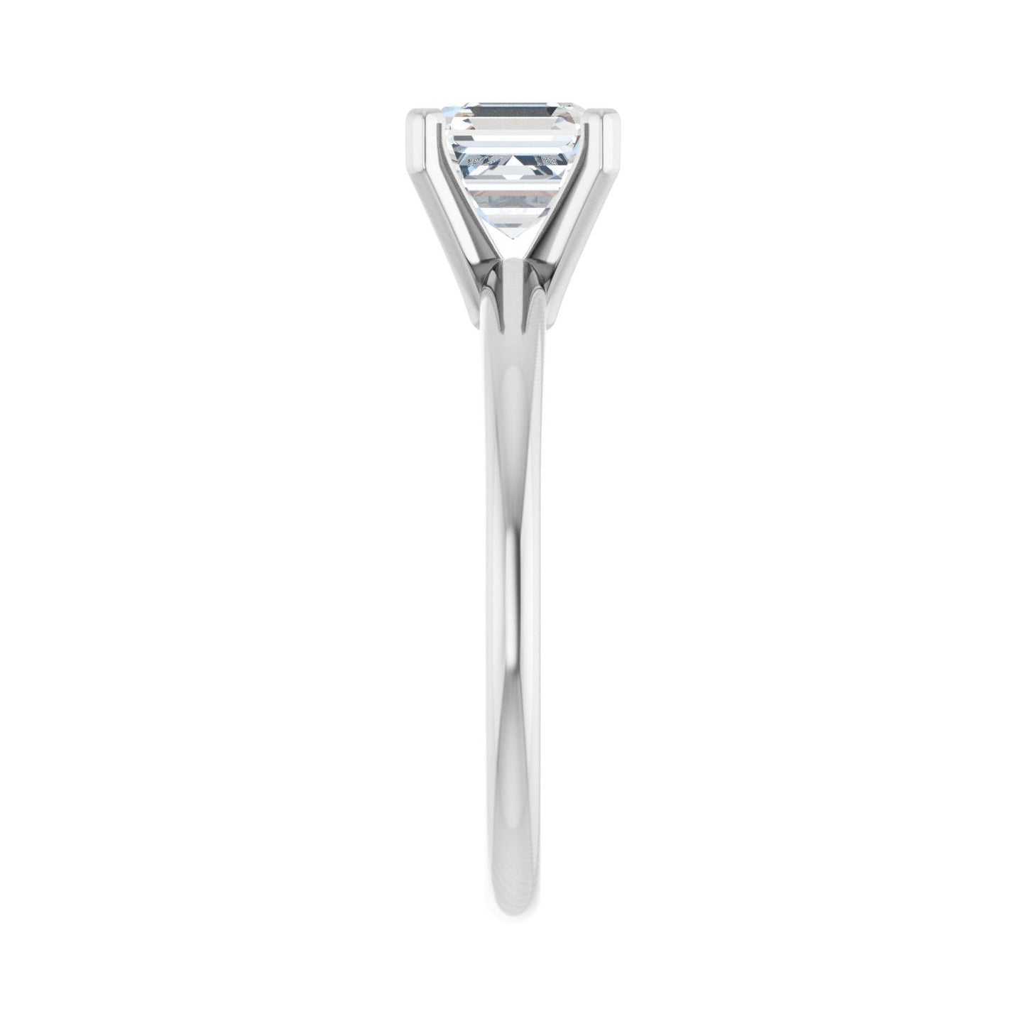 Asscher Engagement Ring | Metal Type=14K White Gold | Center Stone Size=1 CT | Image 4