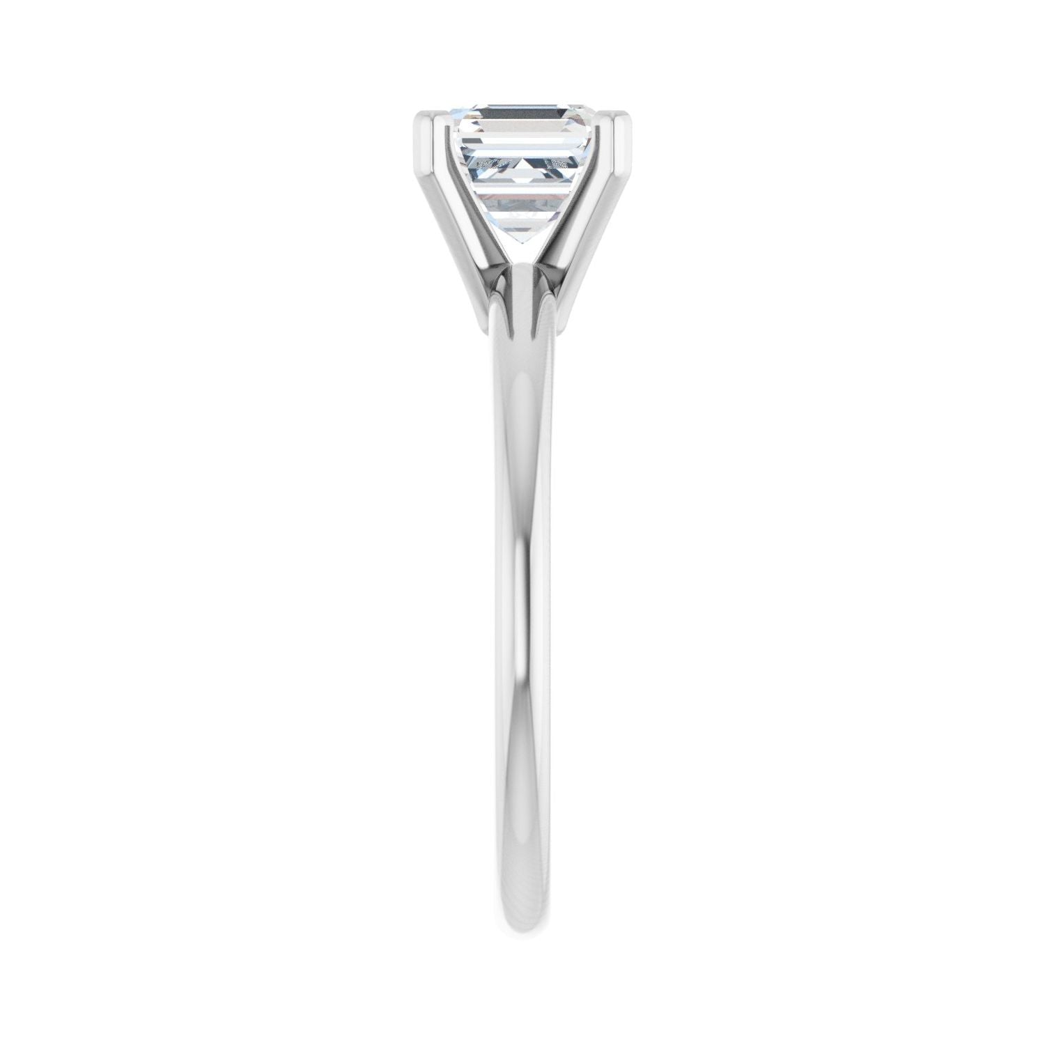 Asscher Engagement Ring | Metal Type=14K White Gold | Center Stone Size=1 CT | Image 4