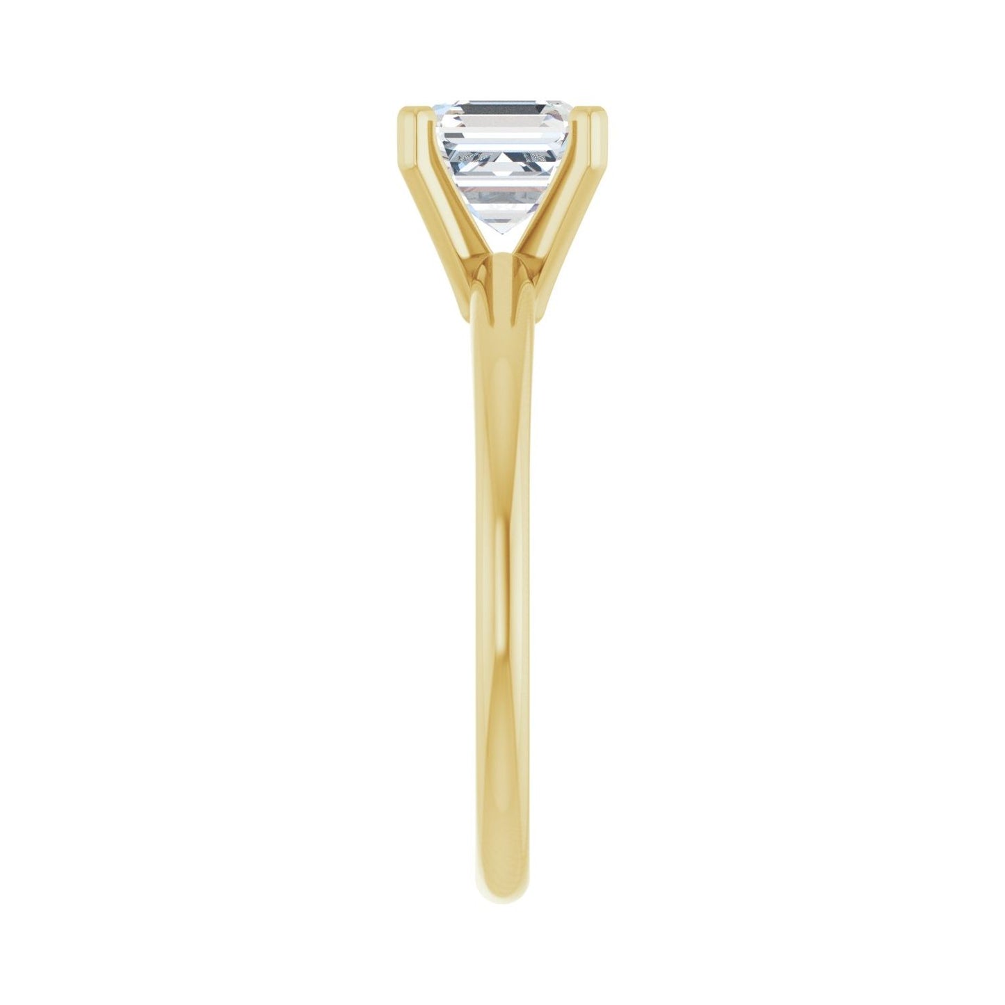 Asscher Engagement Ring | Metal Type=14K Yellow Gold | Center Stone Size=1 CT | Image 4