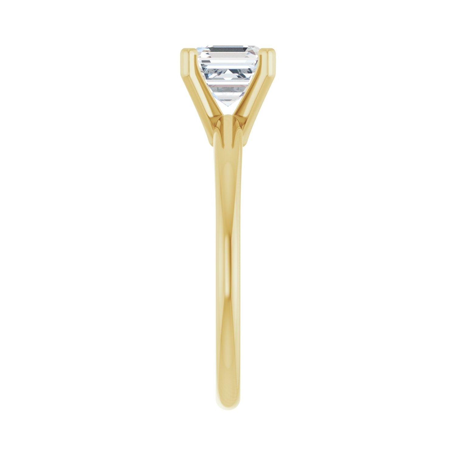 Asscher Engagement Ring | Metal Type=14K Yellow Gold | Center Stone Size=1 CT | Image 4