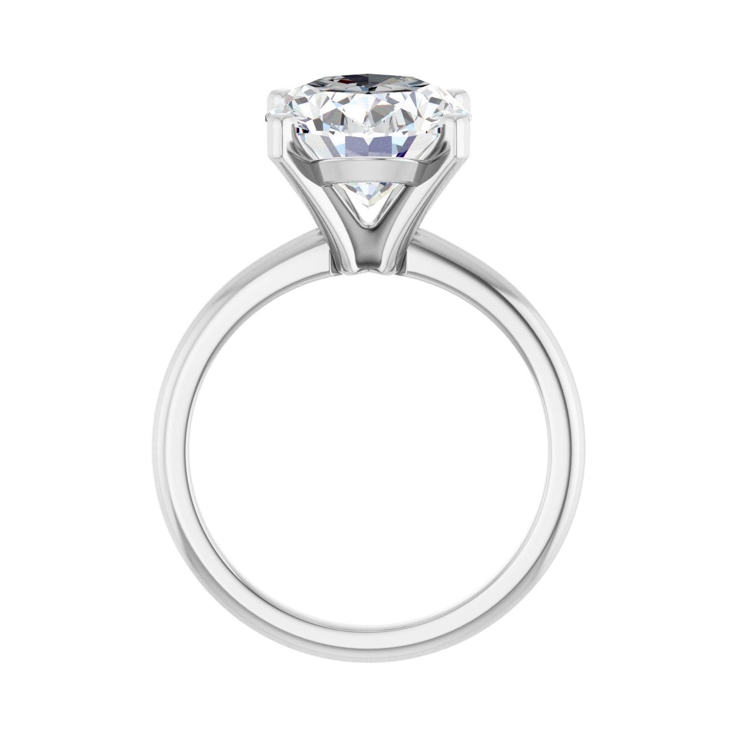 Oval Engagement Ring | Metal Type=14K White Gold | Center Stone Size=3 CT | Image 2