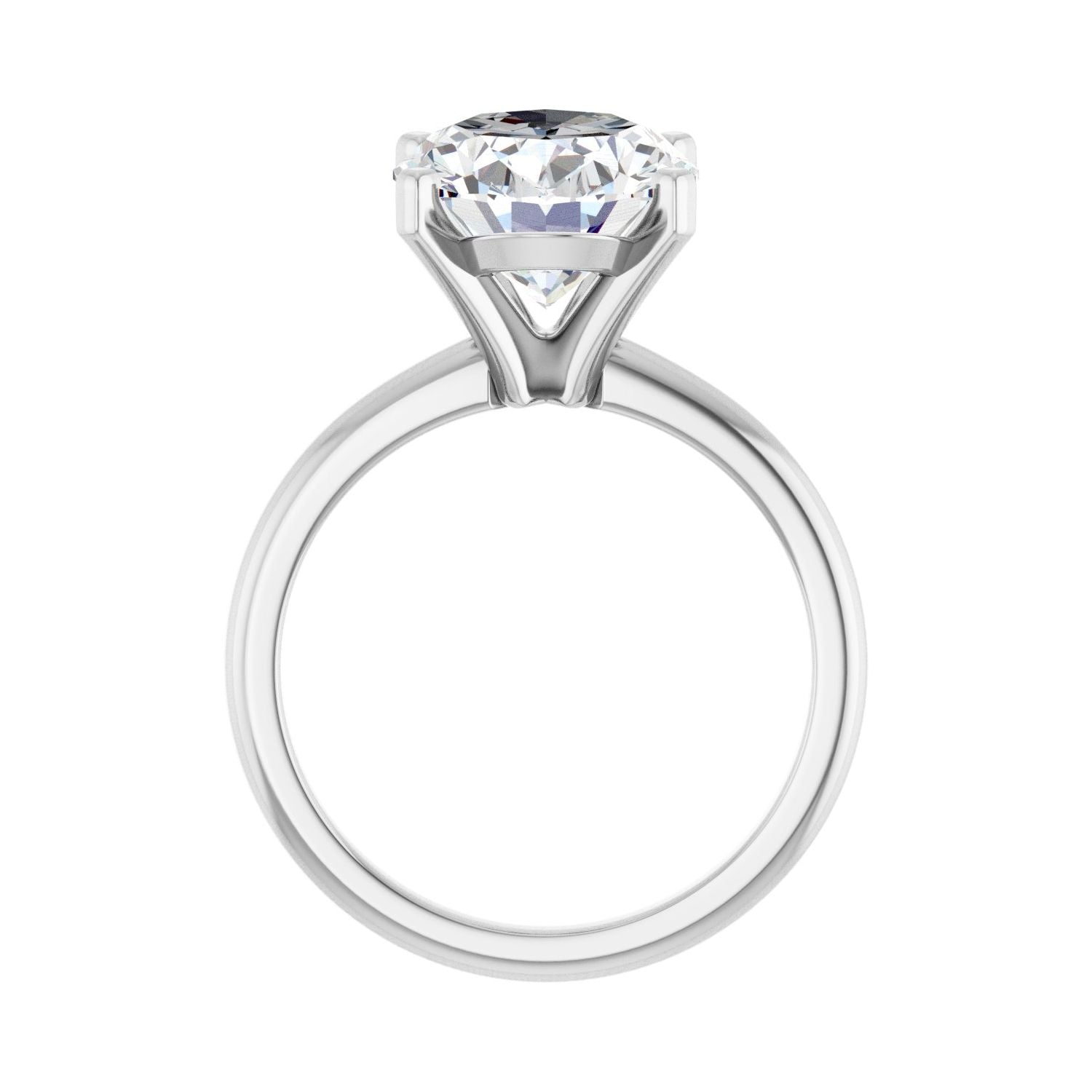 Oval Engagement Ring | Metal Type=14K White Gold | Center Stone Size=3 CT | Image 2