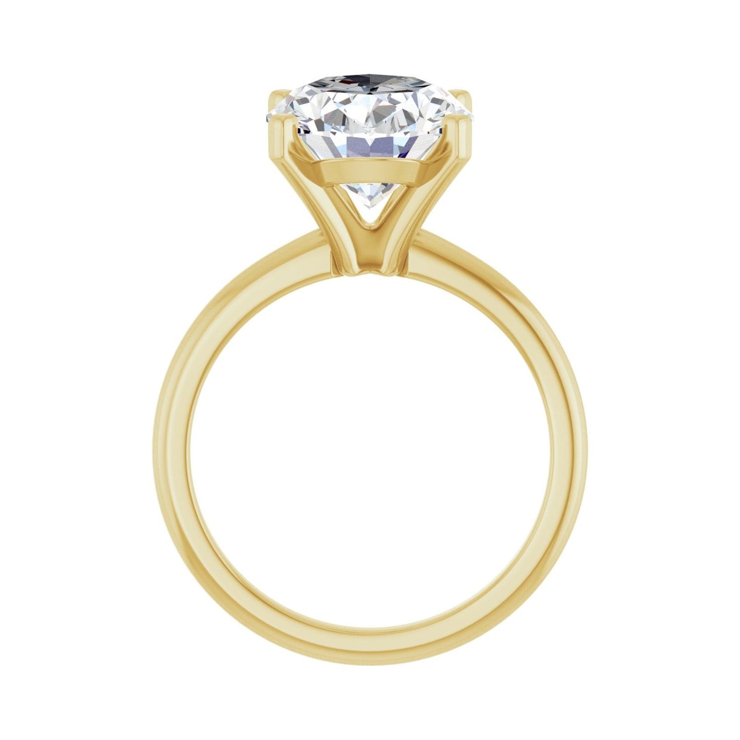 Oval Engagement Ring | Metal Type=14K Yellow Gold | Center Stone Size=3 CT | Image 2
