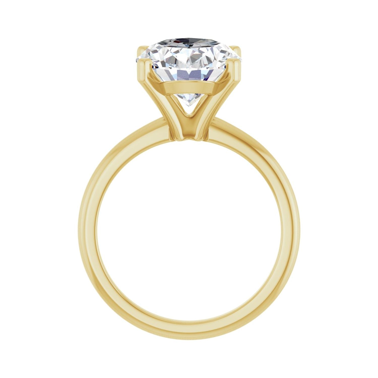 Oval Engagement Ring | Metal Type=14K Yellow Gold | Center Stone Size=3 CT | Image 2