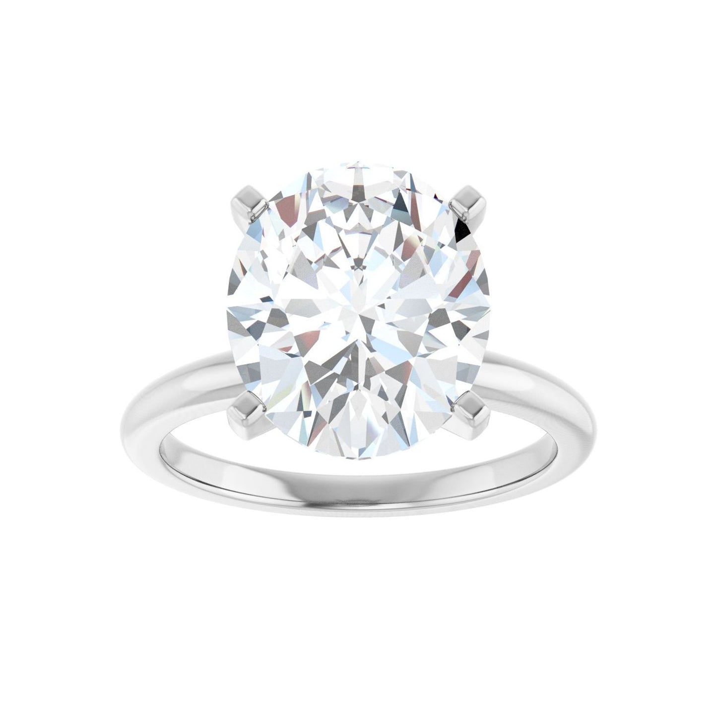 Oval Engagement Ring | Metal Type=14K White Gold | Center Stone Size=3 CT | Image 3