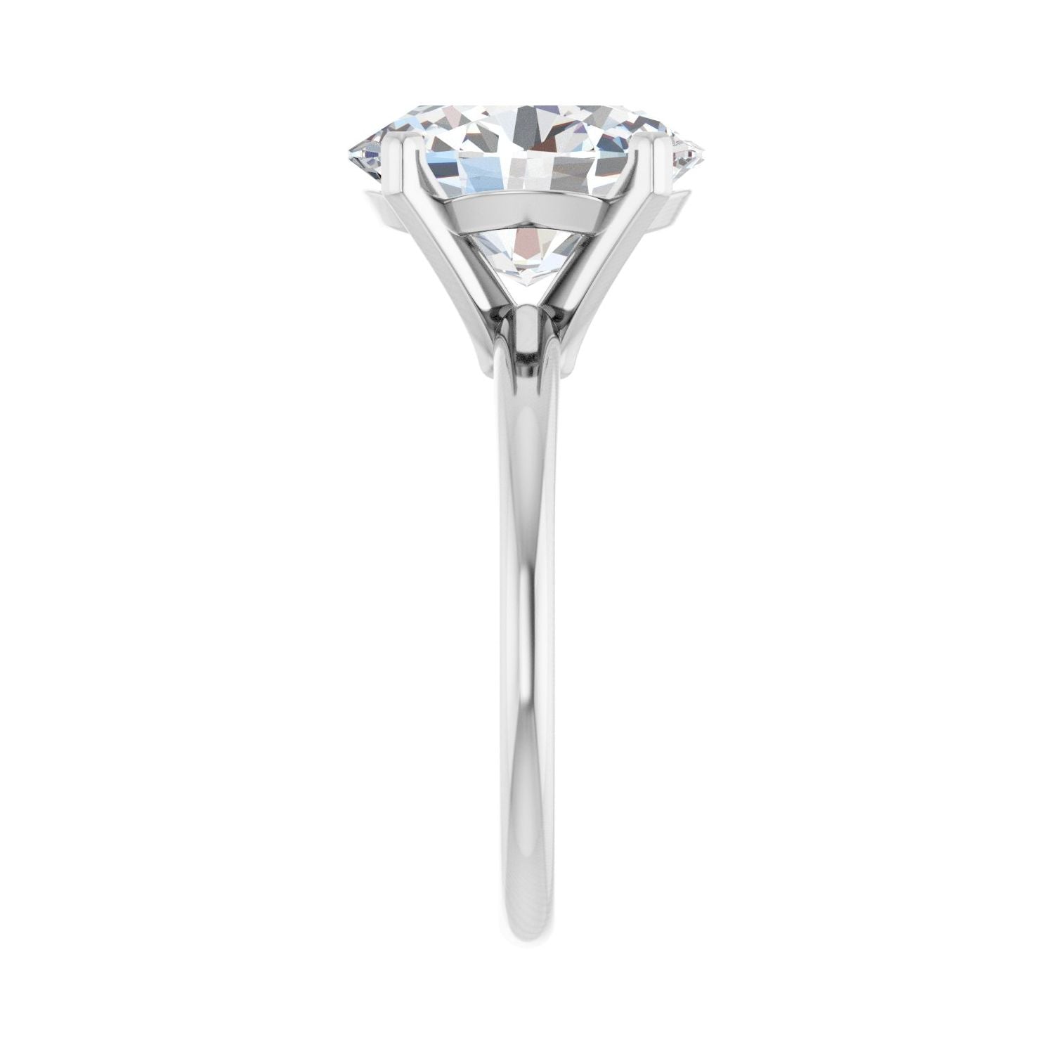 Oval Engagement Ring | Metal Type=14K White Gold | Center Stone Size=3 CT | Image 4