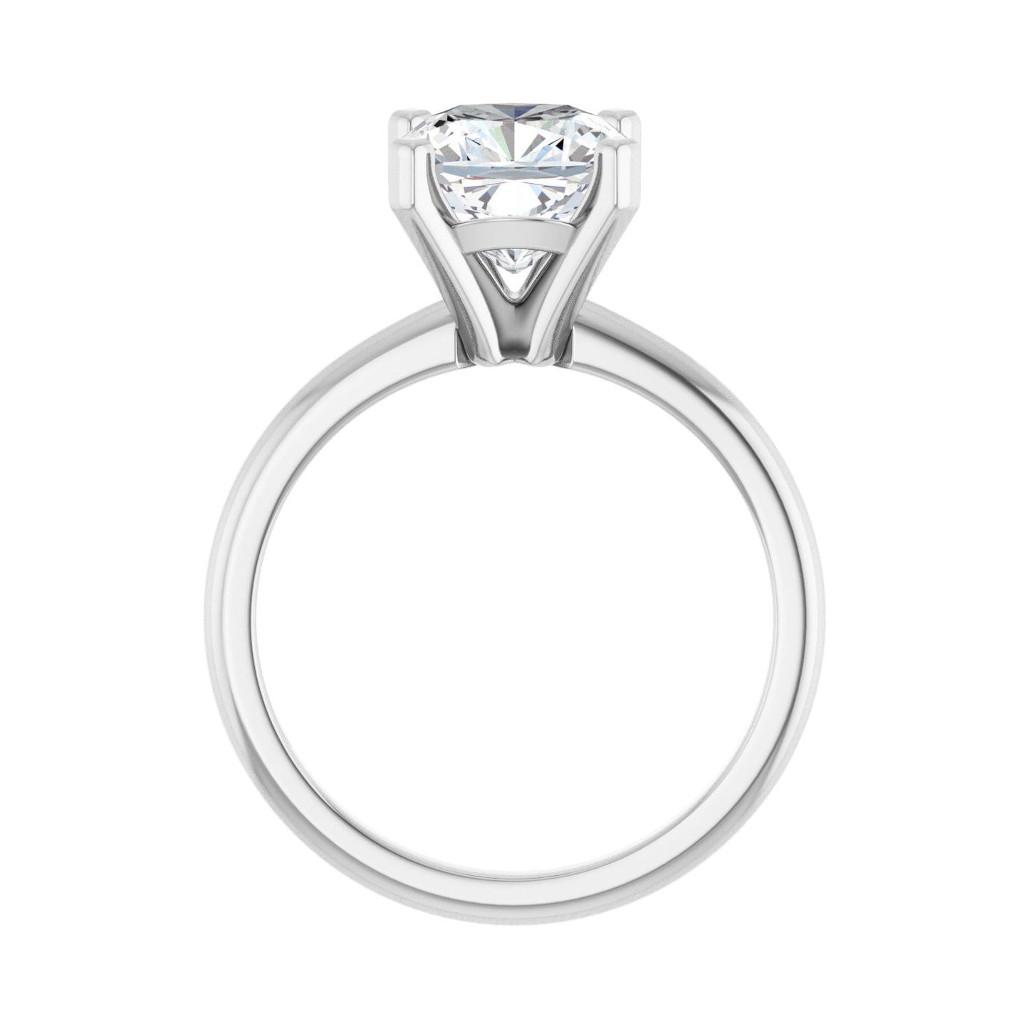 Cushion Engagement Ring | Metal Type=14K White Gold | Center Stone Size=3 CT | Image 2