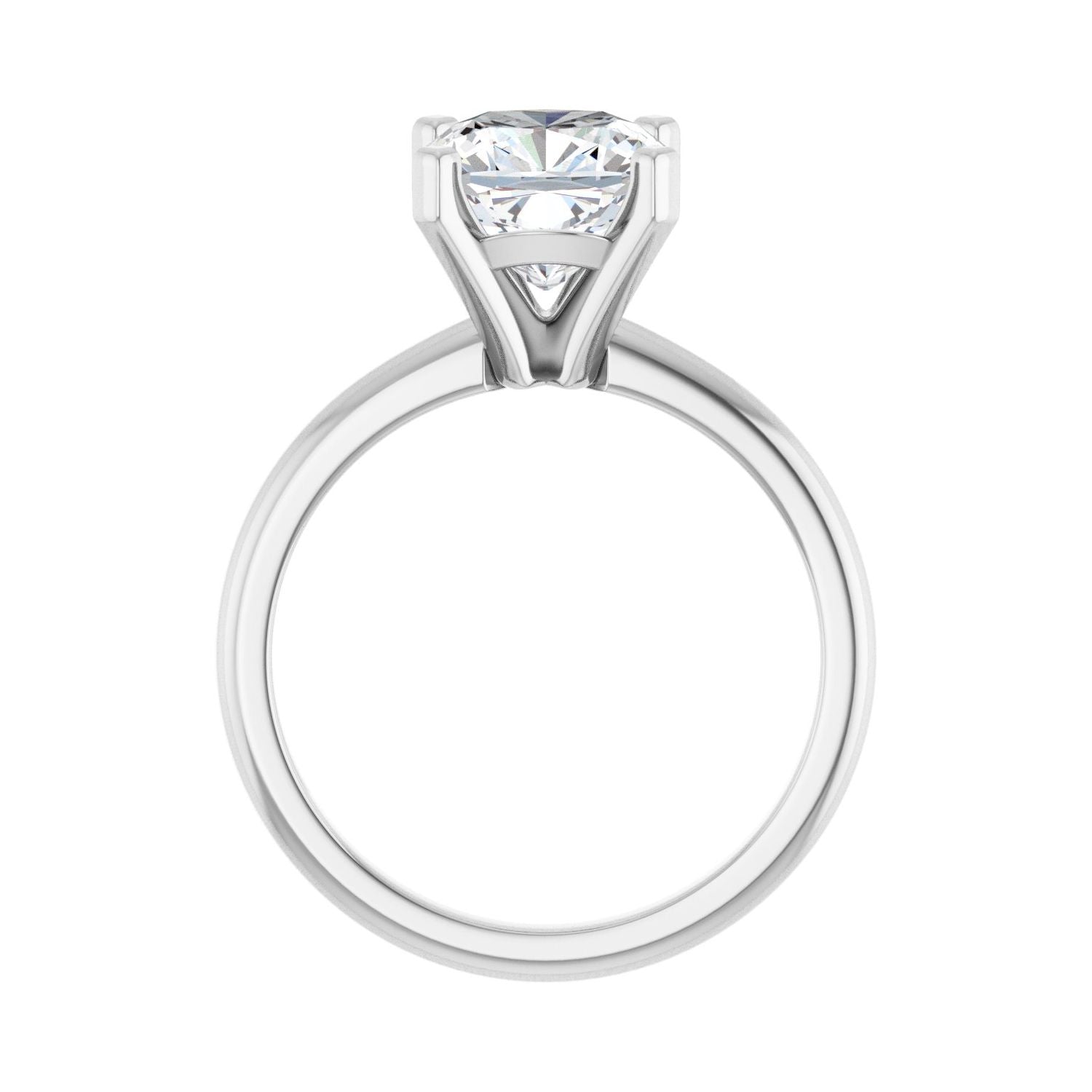 Cushion Engagement Ring | Metal Type=14K White Gold | Center Stone Size=3 CT | Image 2
